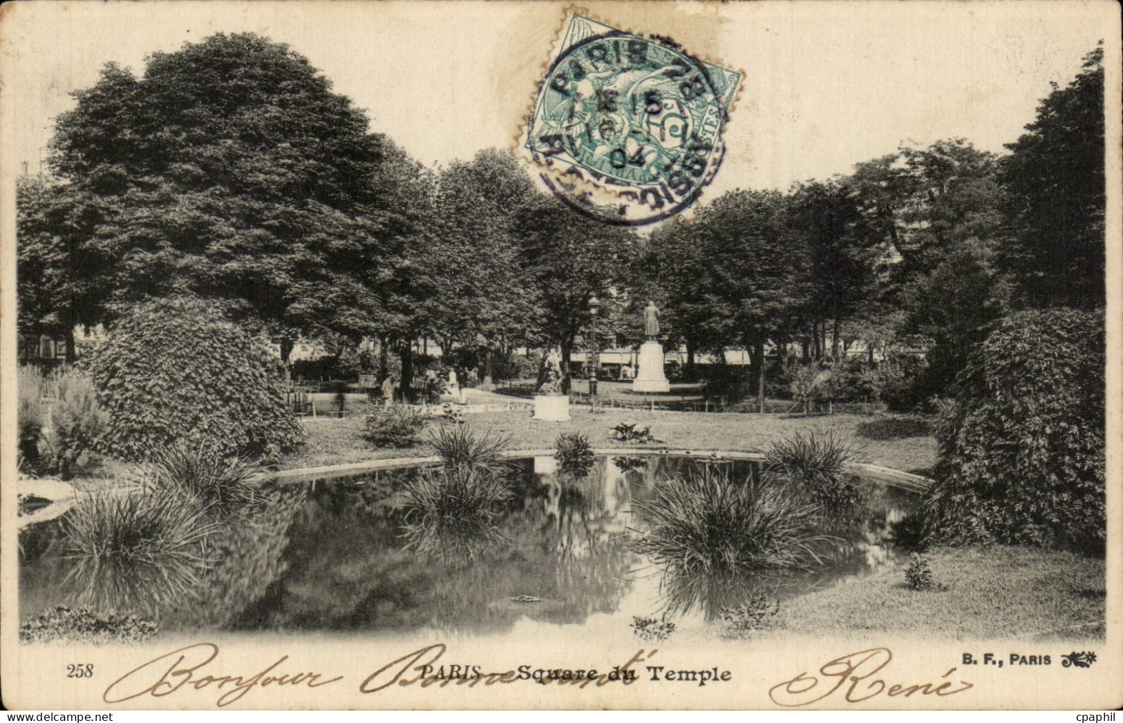 CPA Paris Square du temple
