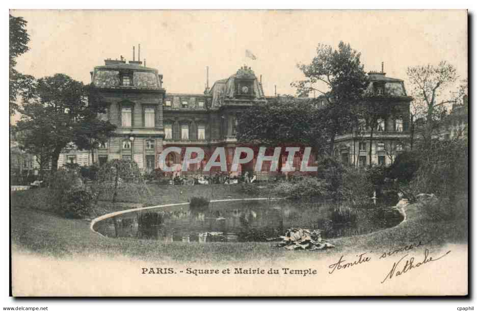 CPA Paris Square et mairie du temple