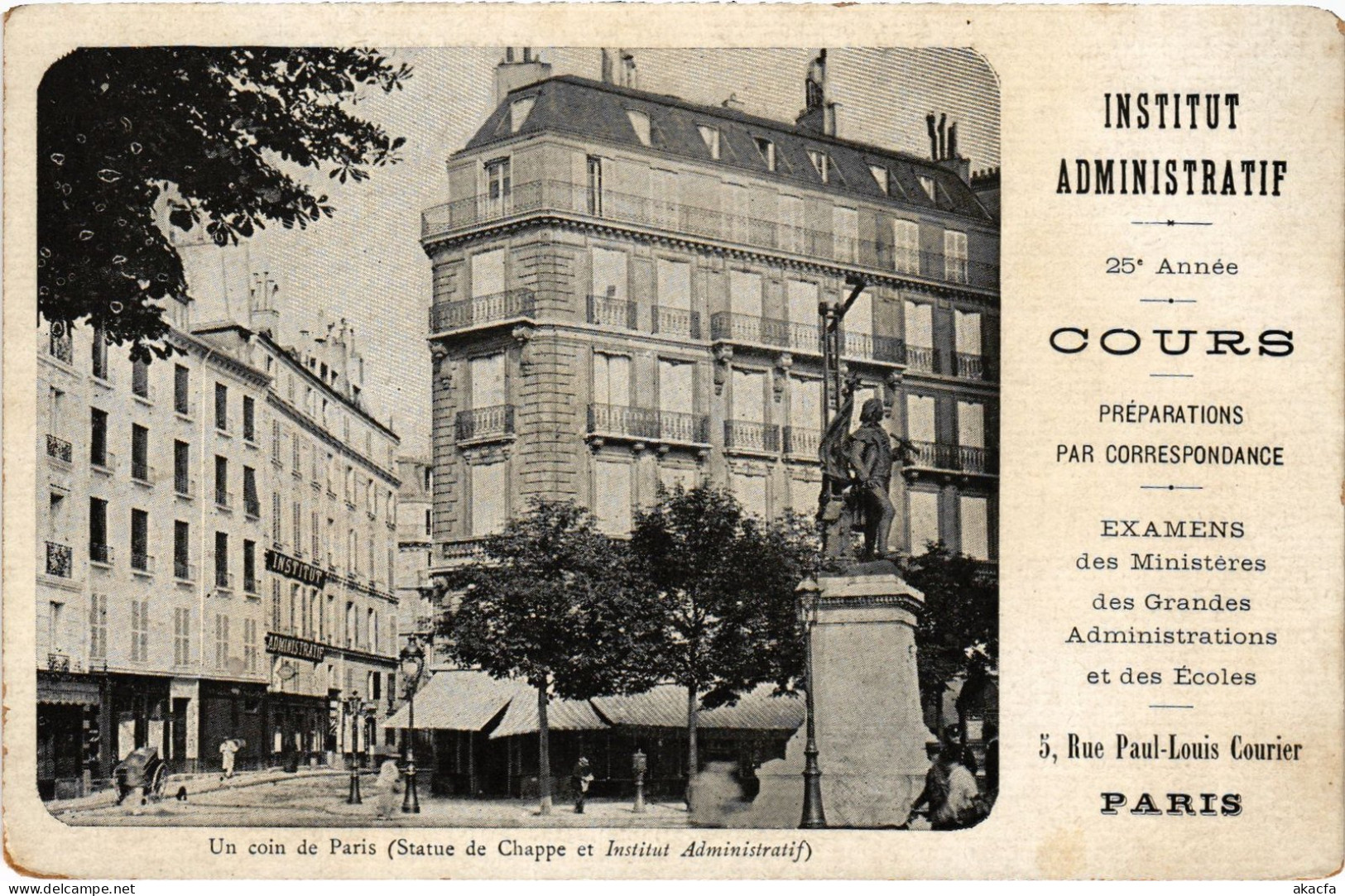 CPA PARIS Statue de Chappe (1394749)