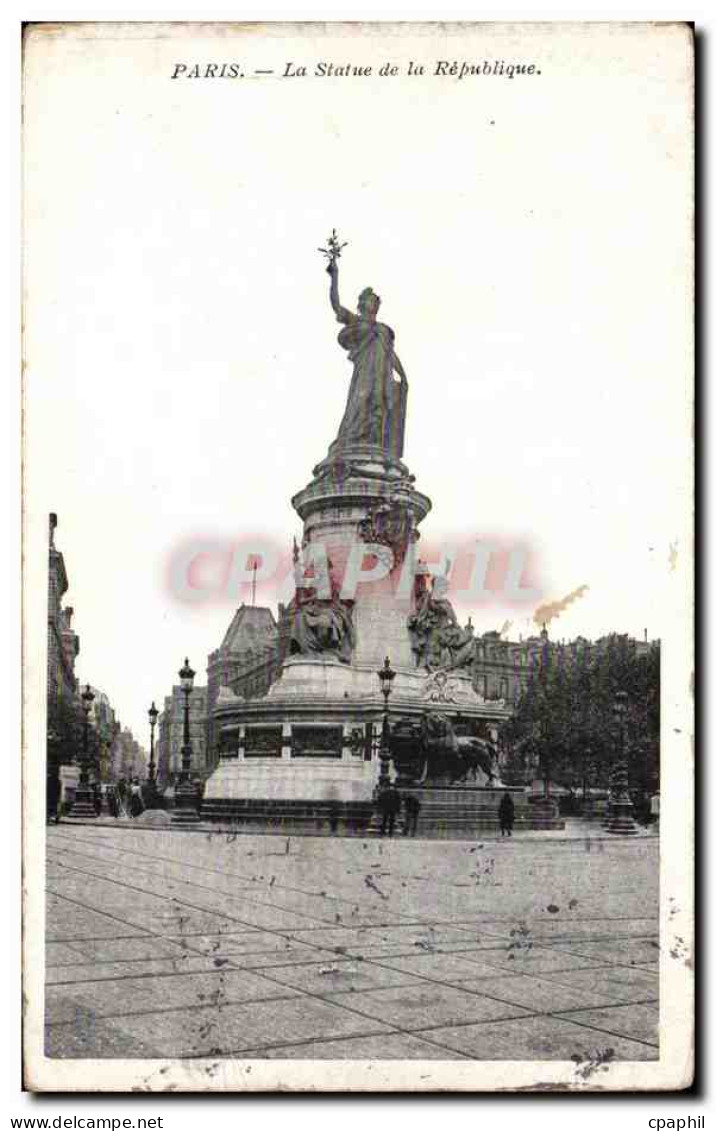 CPA Paris Statue de la Republique