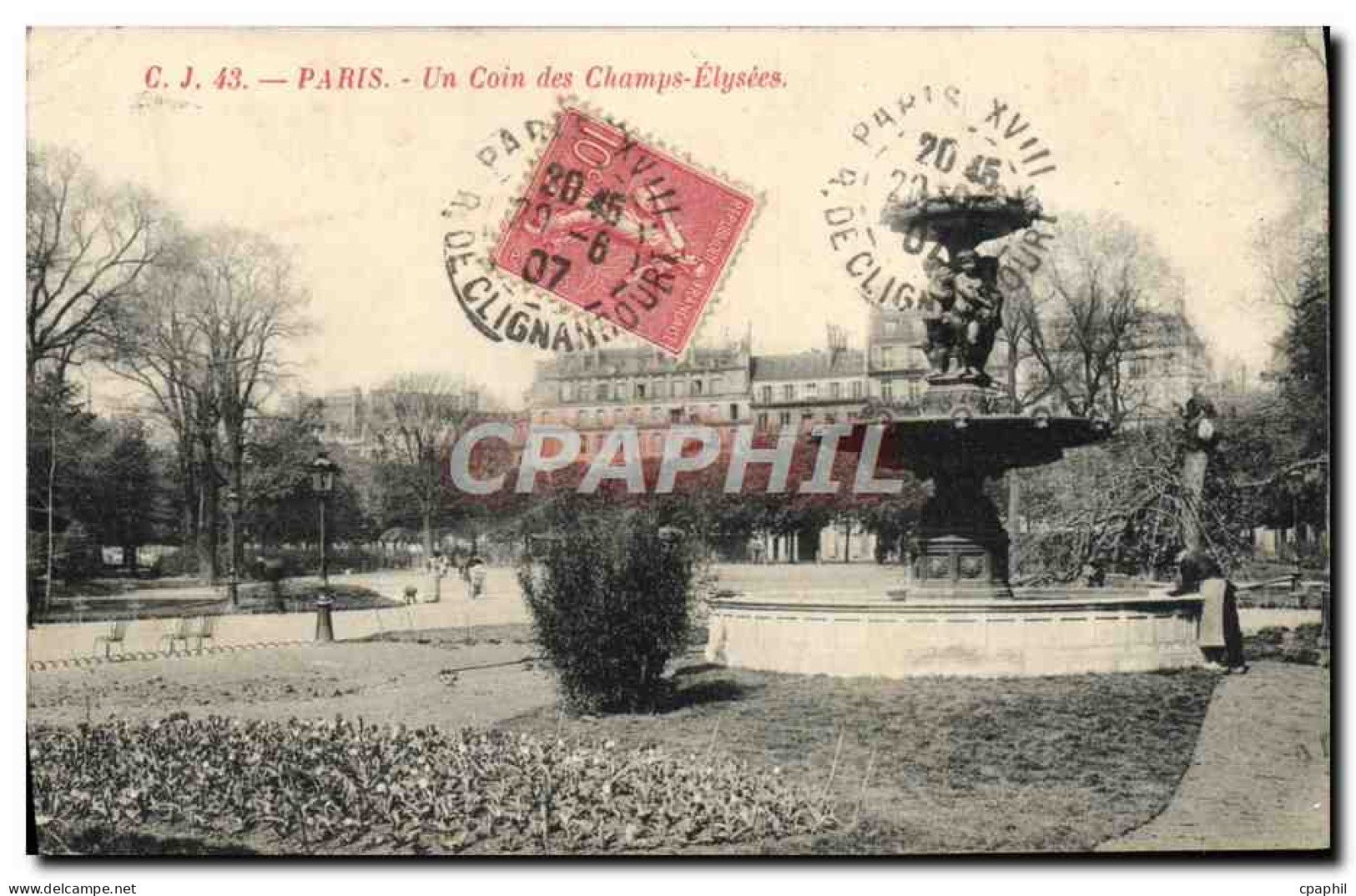 CPA Paris Un Coin des Champs Elysees