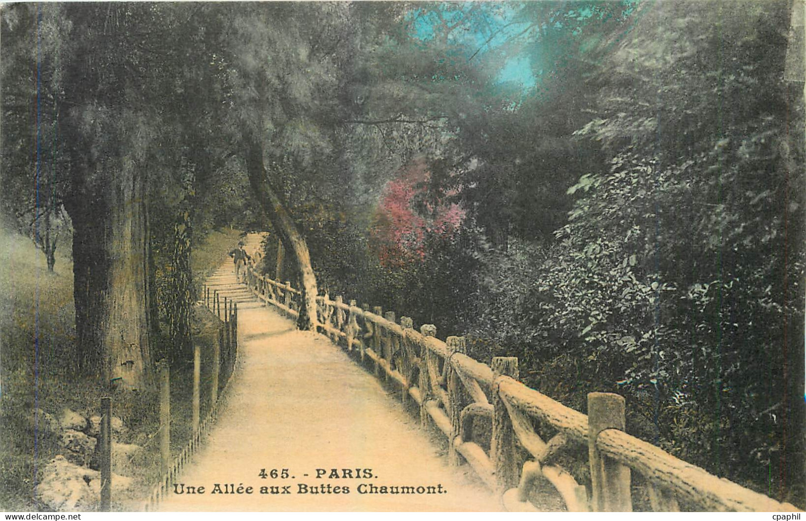 CPA Paris Une Allee aux Buttes Chaumont