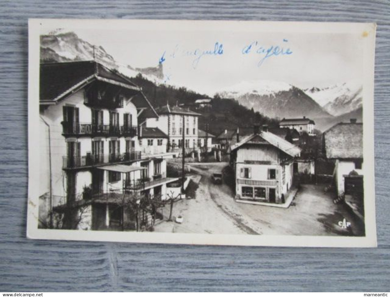 Cpa Passy (74) vue d'ensemble et la chaine des Alpes