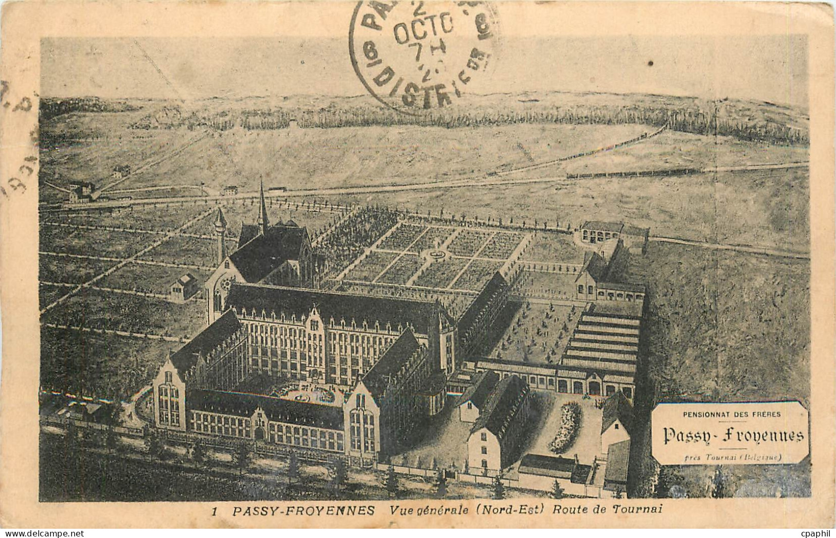 CPA Passy Froyennes Vue generale Route de Tournai