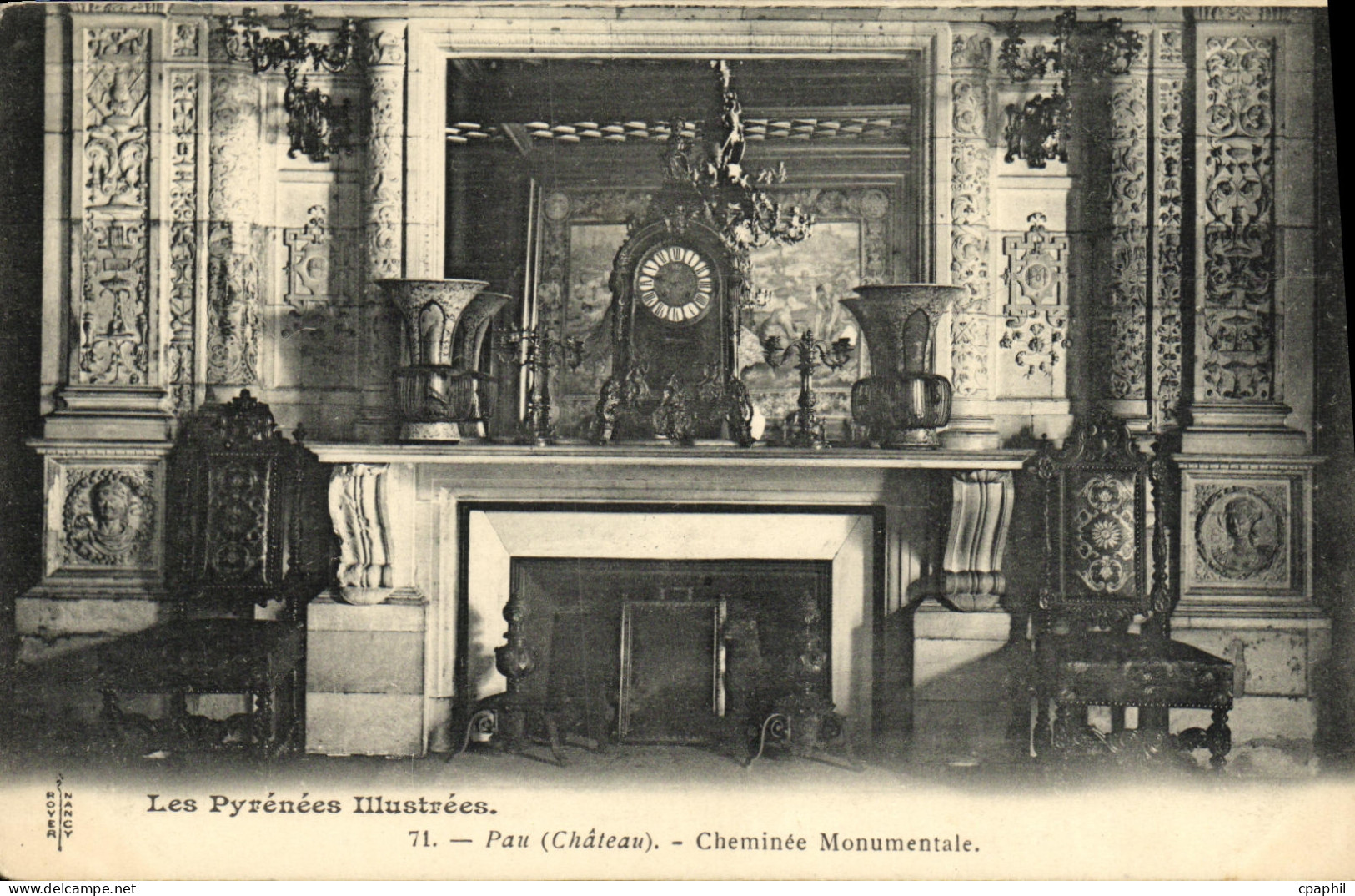 CPA Pau Cheminee Monumentale