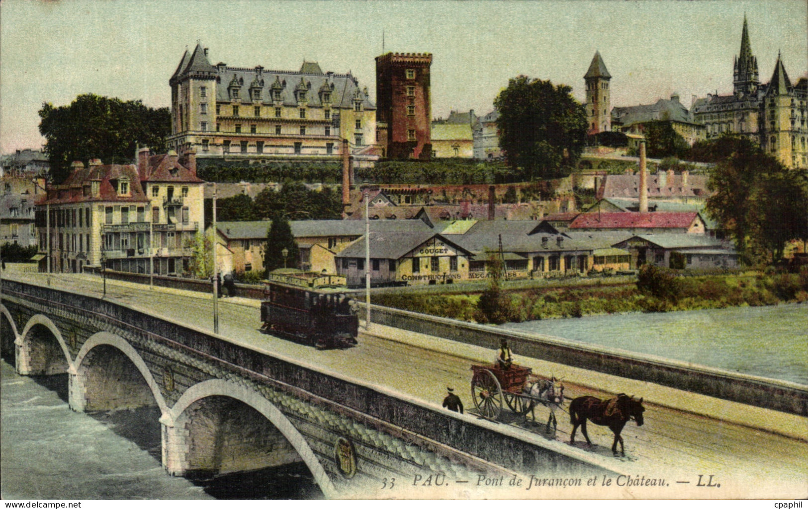 CPA Pau Pont De Jurancon Et Le Chateau