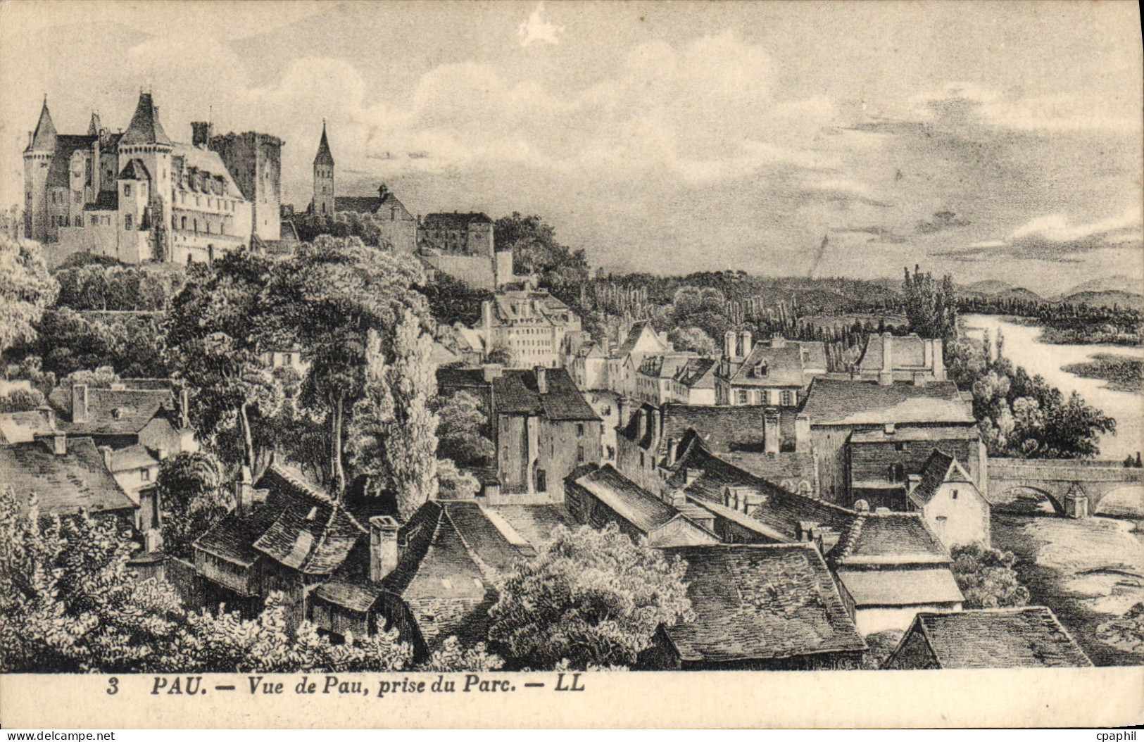CPA Pau Vue de Pau prise du Parc