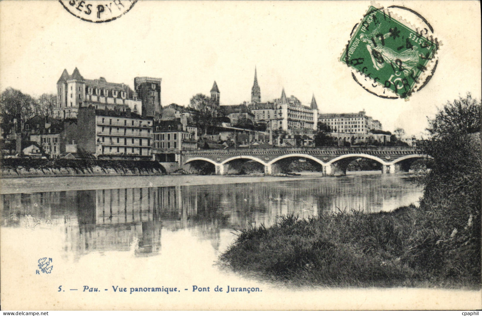CPA Pau Vue panoramique Pont de Jurancon