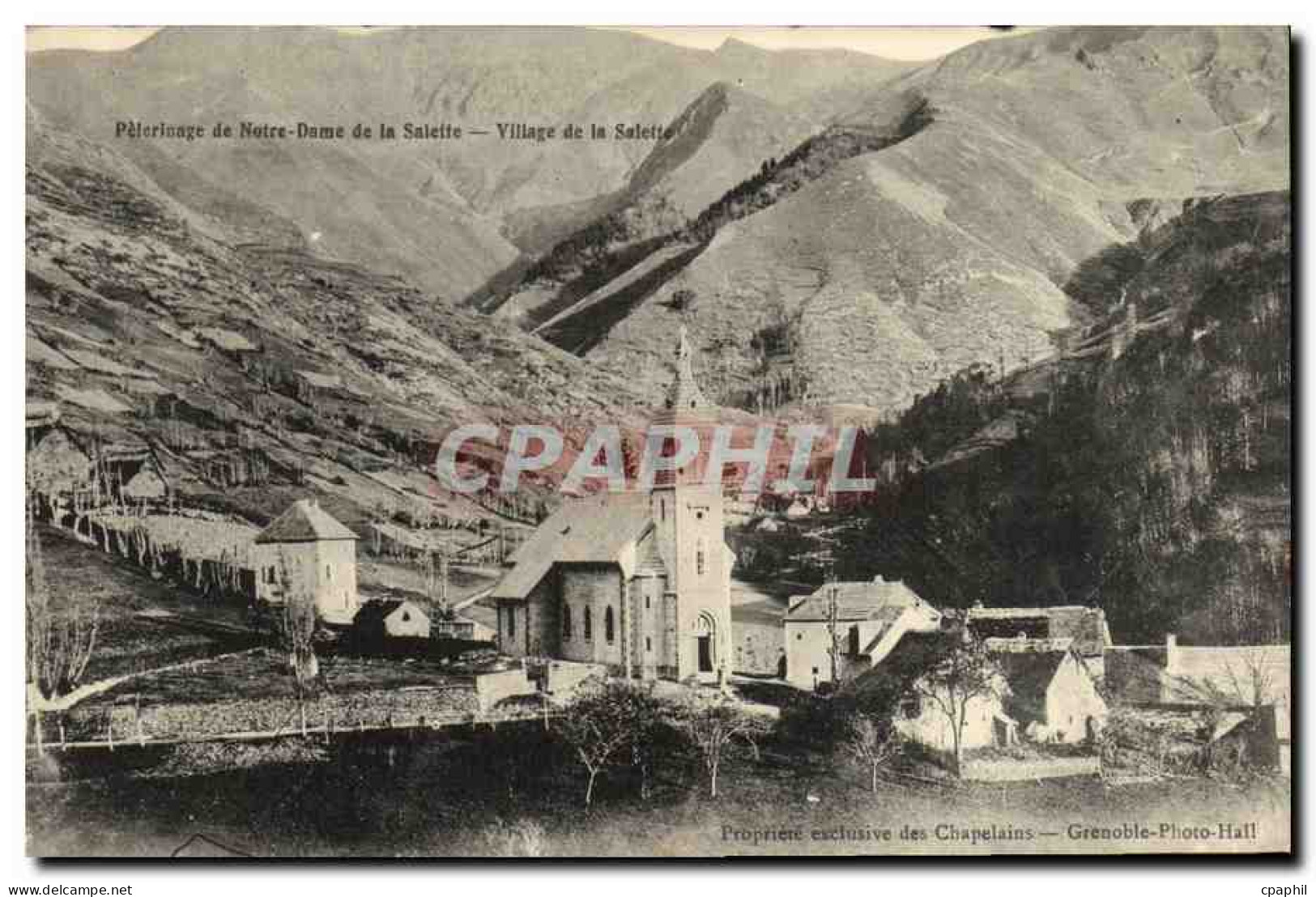 CPA Pelerinage de Notre Dame de La Salette Village de la Salette