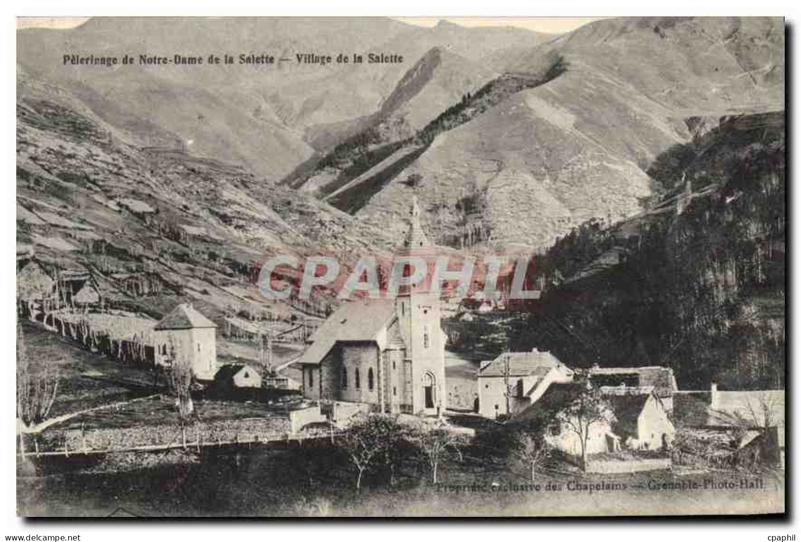 CPA Pelerinage de Notre Dame de la Salette Village de la Salette