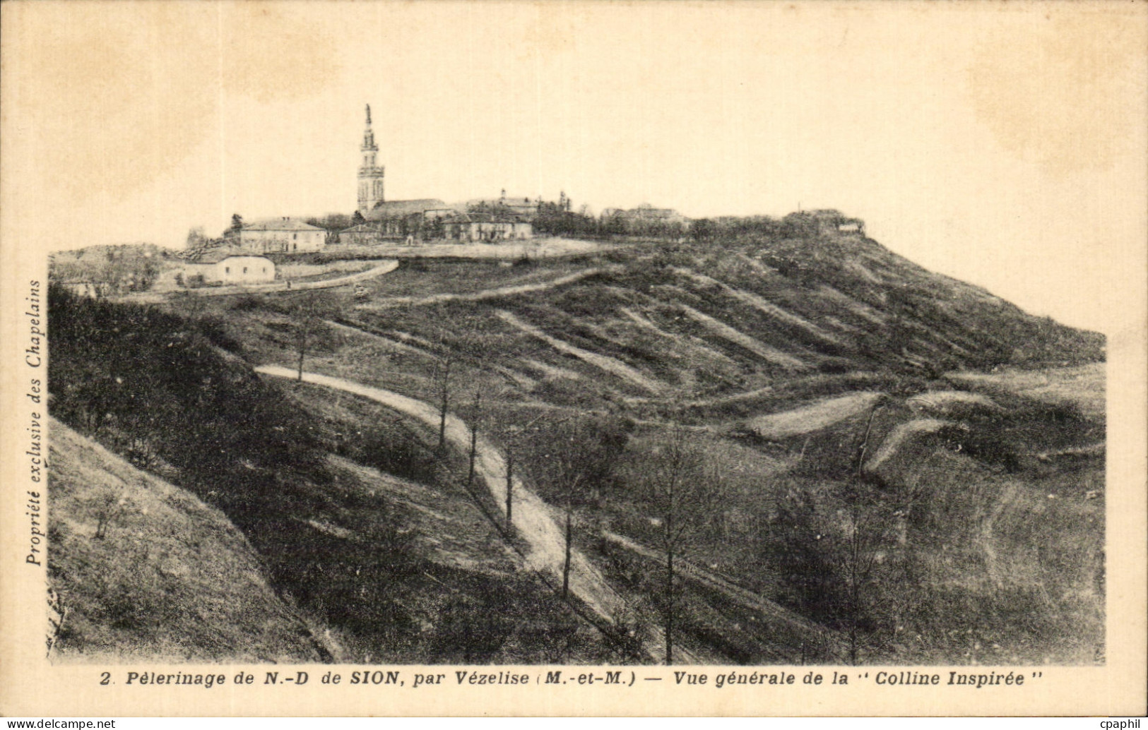 CPA Pelerinage de Sion par Vezelise Vue Generale de la Colline Inspiree