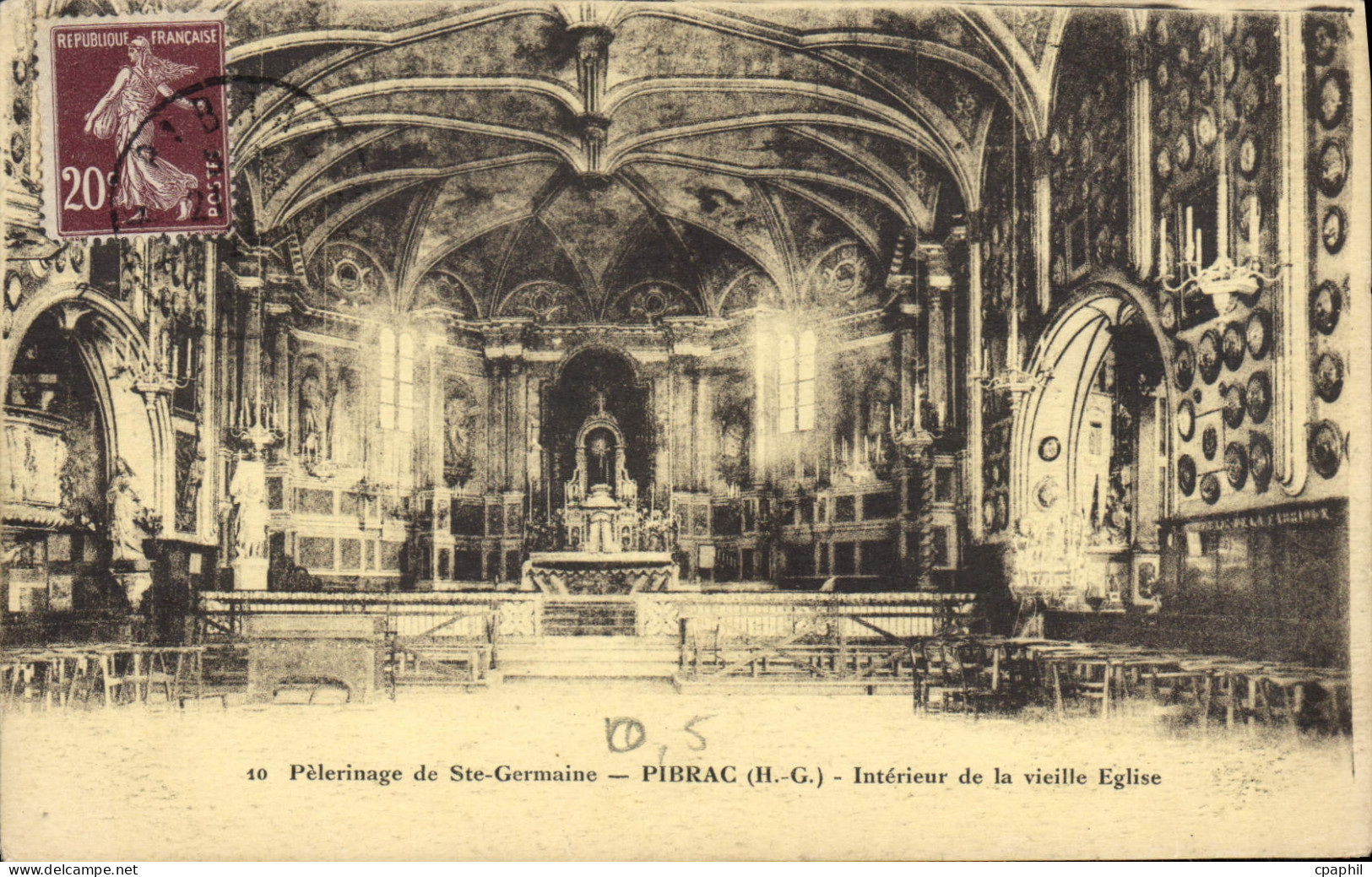 CPA Pelerinage de Ste Germaine Pibrac (H G) Interieur de la Vieille Eglise