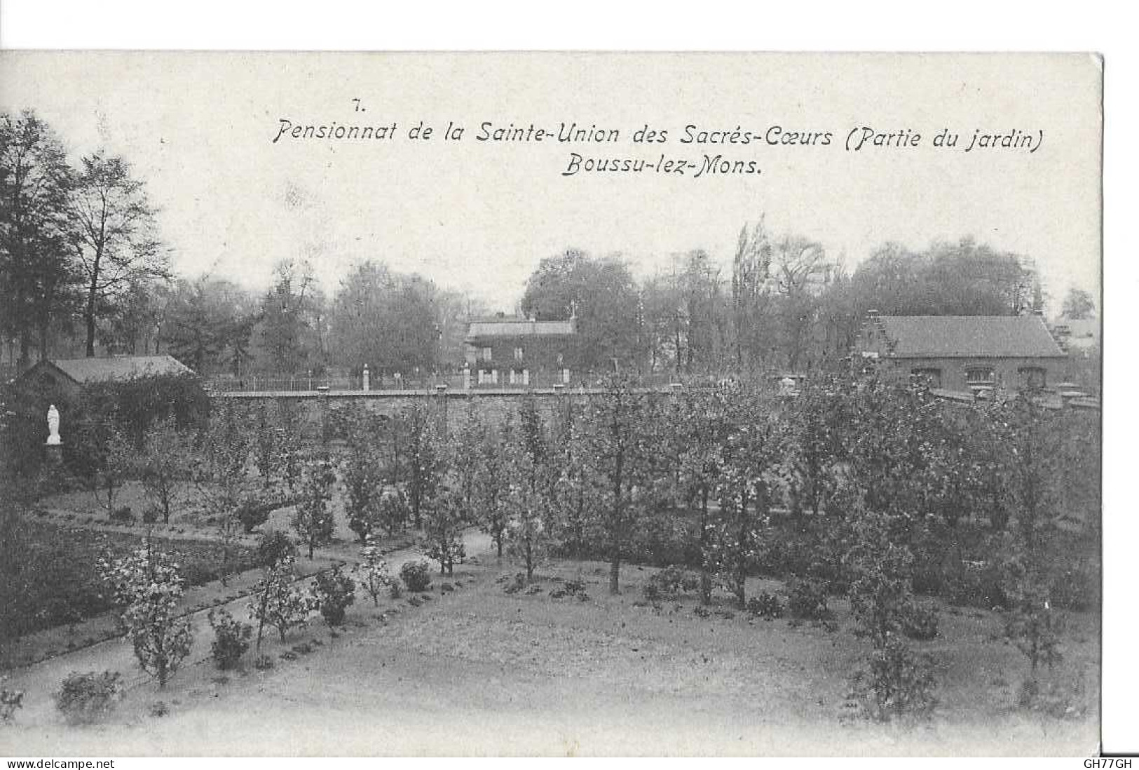 CPA PENSIONNAT DE LA SAINTE-UNION DES SACRES-COEURS BOUSSU-LEZ-MONS -circulée 1909
