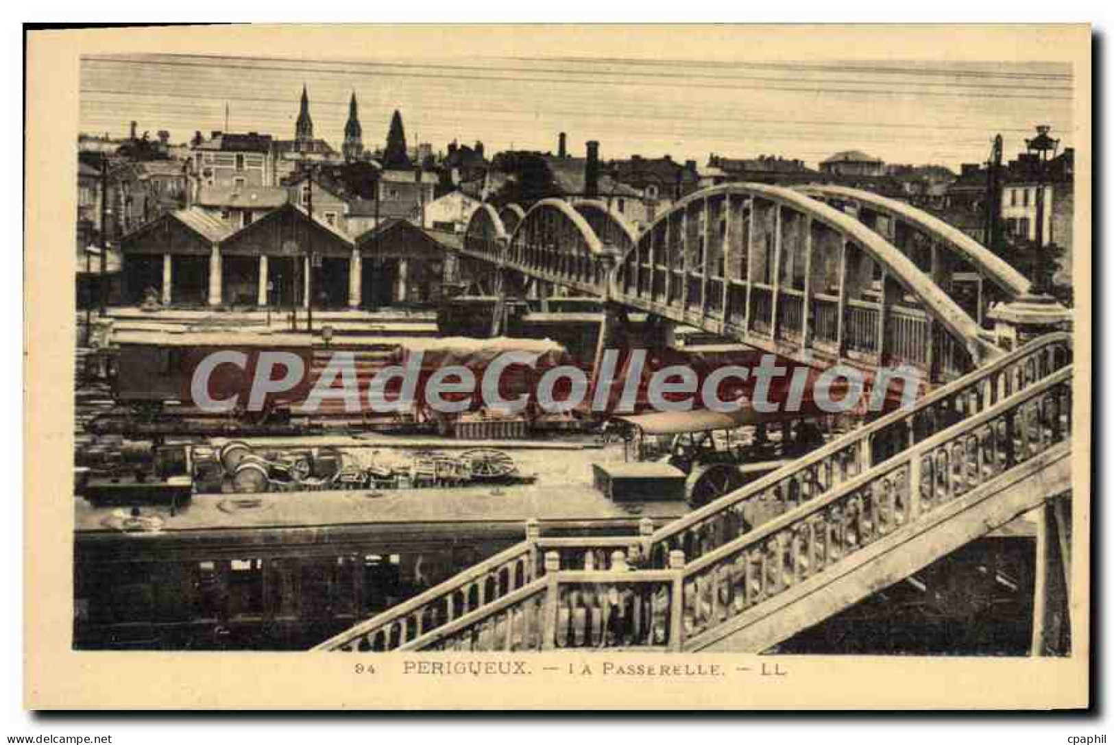 CPA PERIGUEUX la passerelle