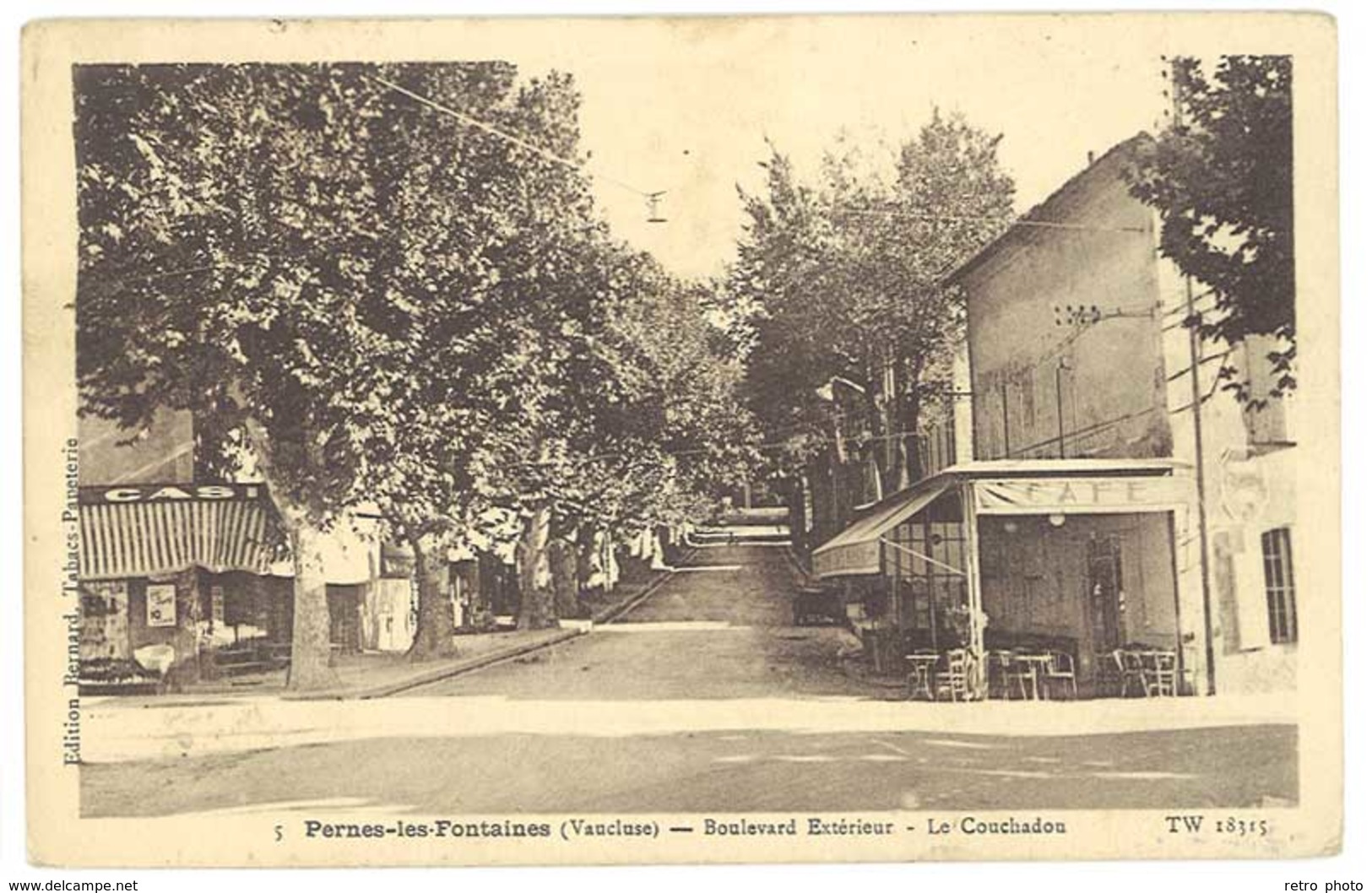 Cpa Pernes les Fontaines - Boulevard extérieur - Le Couchadou