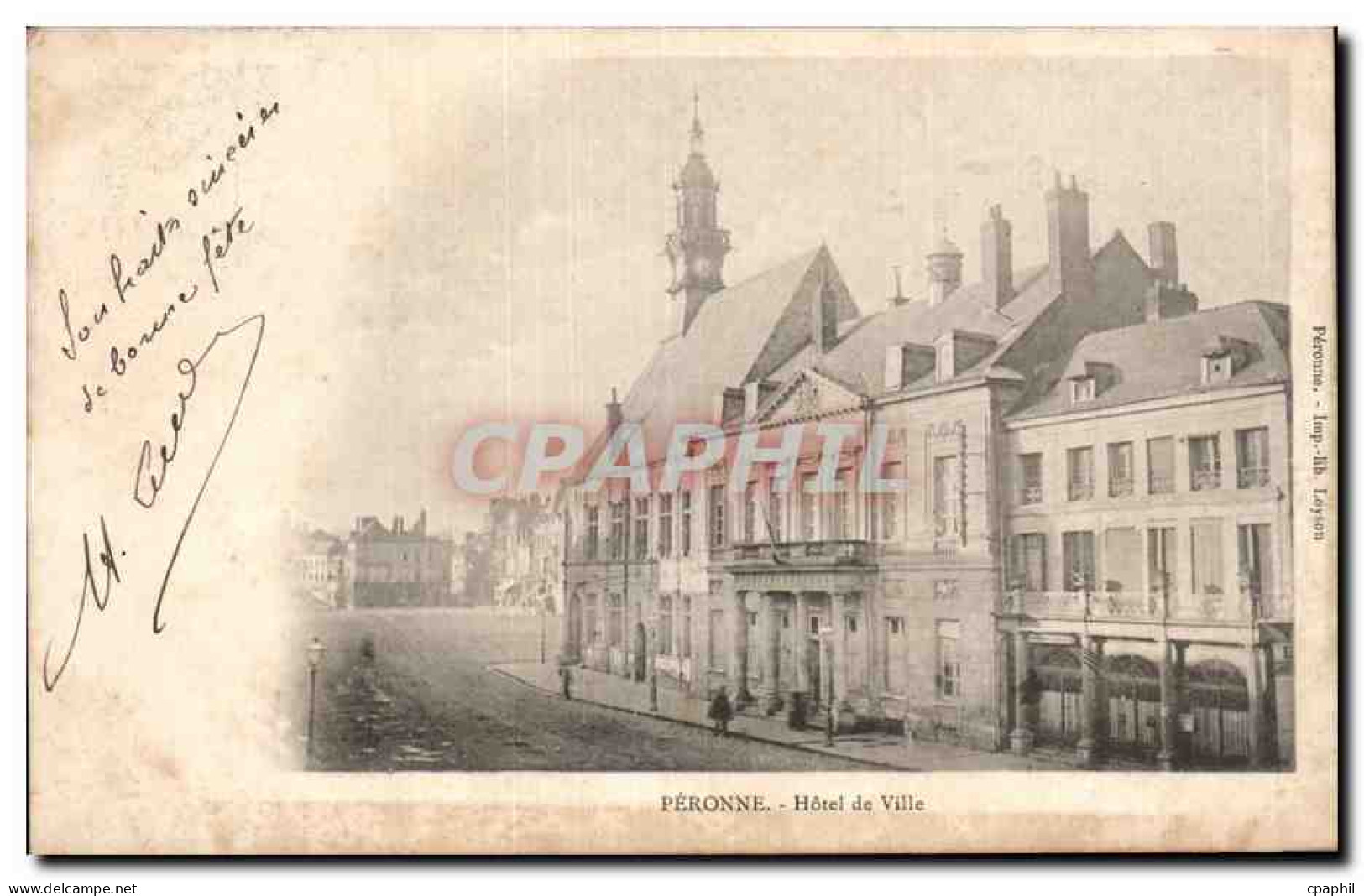 CPA Peronne Hotel de ville