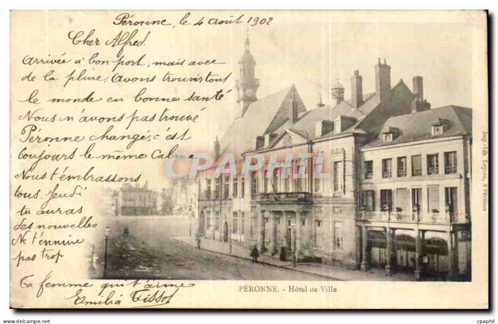 CPA Peronne Hotel de ville