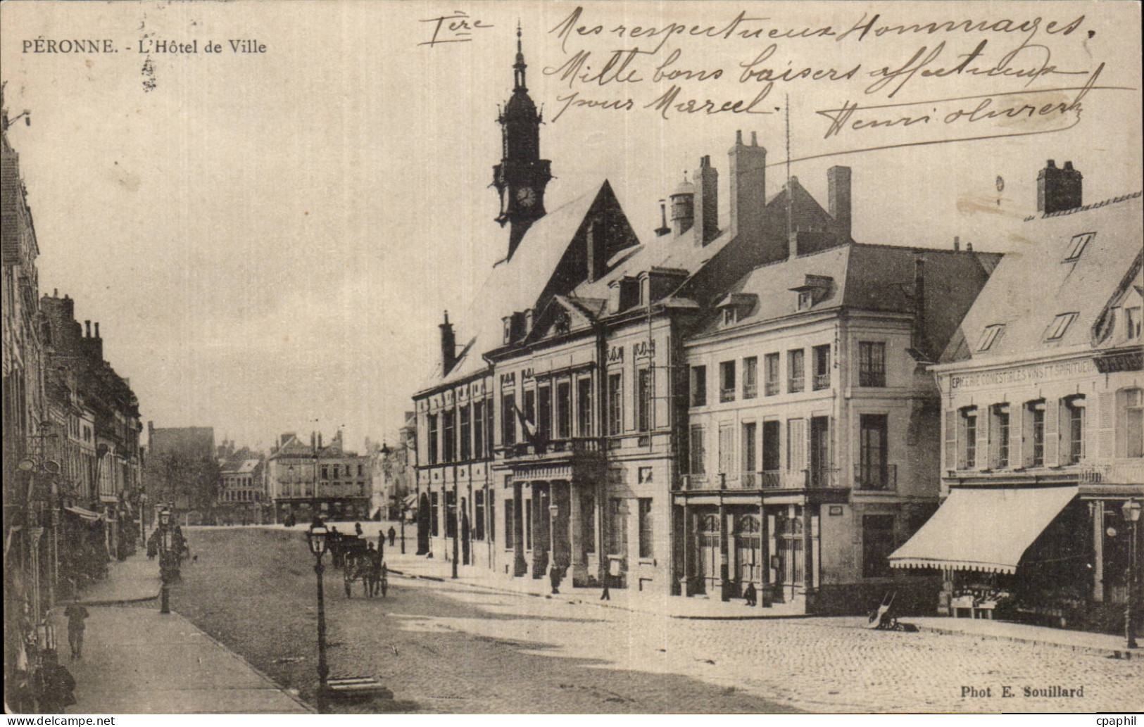CPA Peronne L'hotel de ville