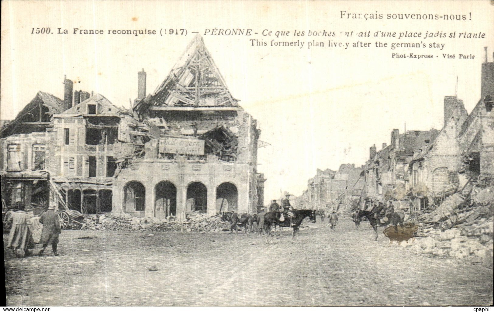 CPA Peronne Militaria