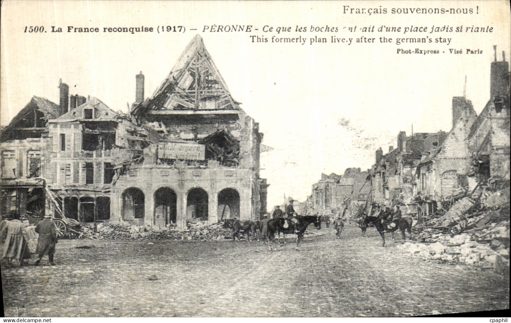 CPA Peronne Militaria