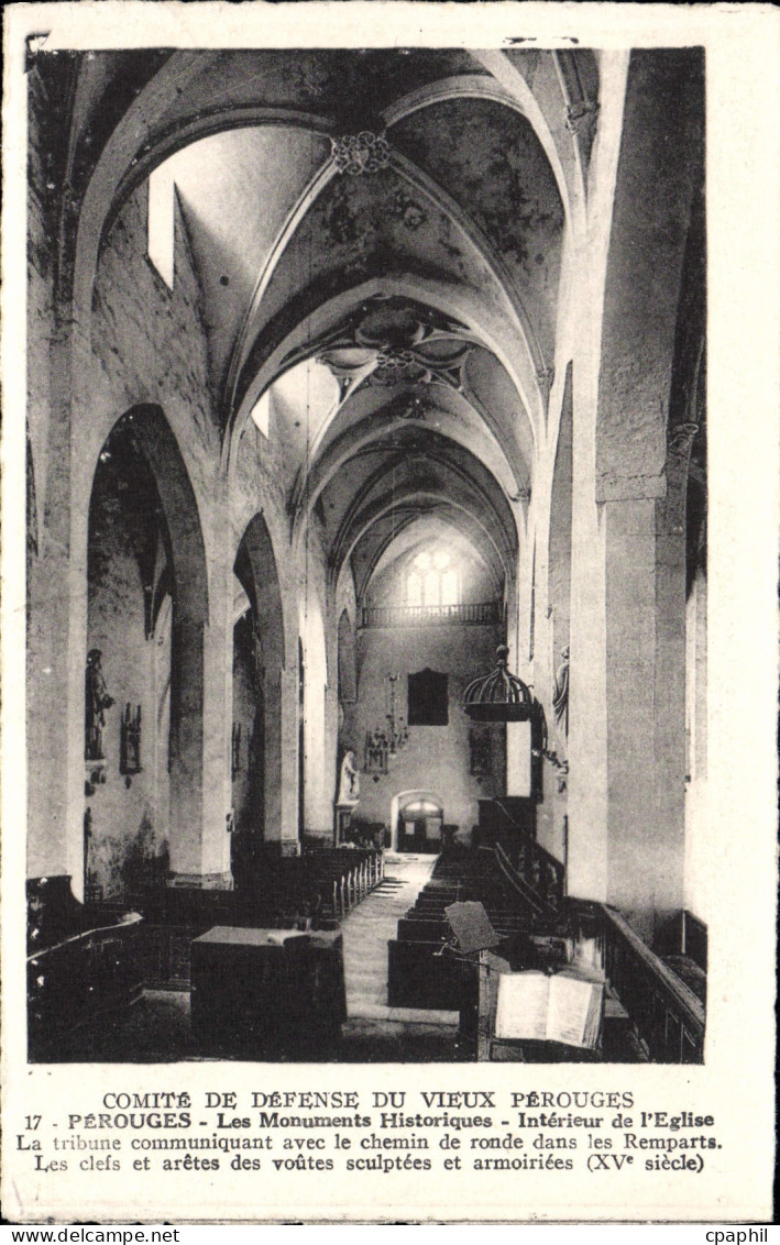 CPA Perouges Comite de Defense du Vieux Perouges Interieur de l'eglise