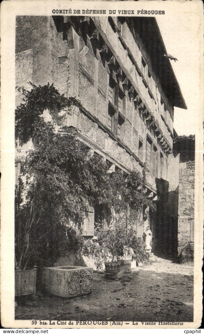CPA Perouges La Cite de la Perouges Ain La vieille hostellerie