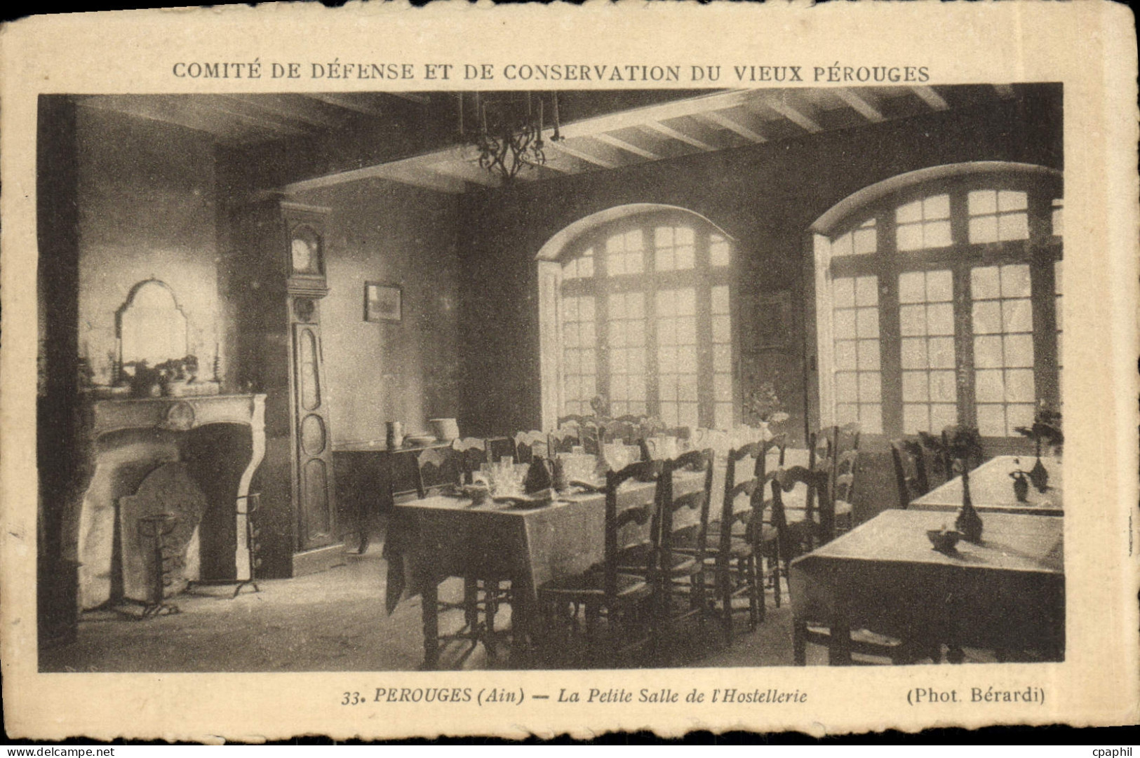 CPA Perouges La Petite Salle de L'Hostellerie
