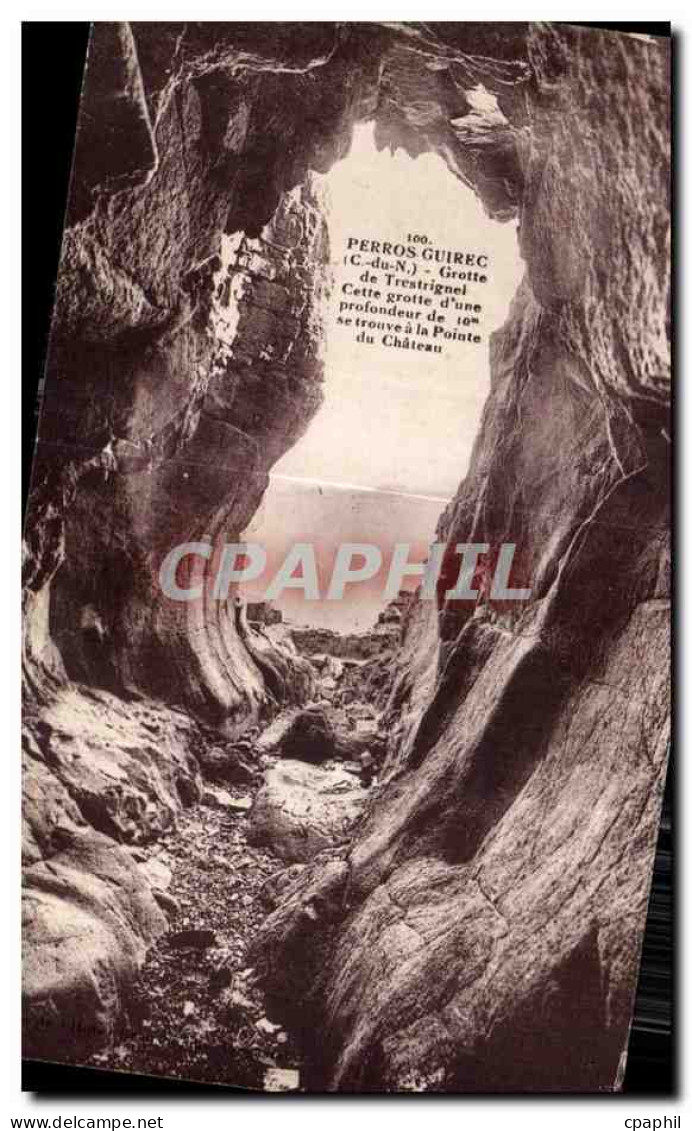 CPA Perros Guirec Grotte de Trestrignel