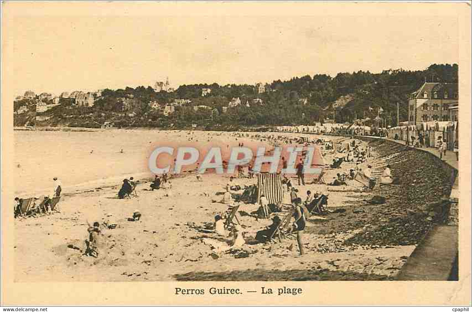 CPA Perros Guirec la plage