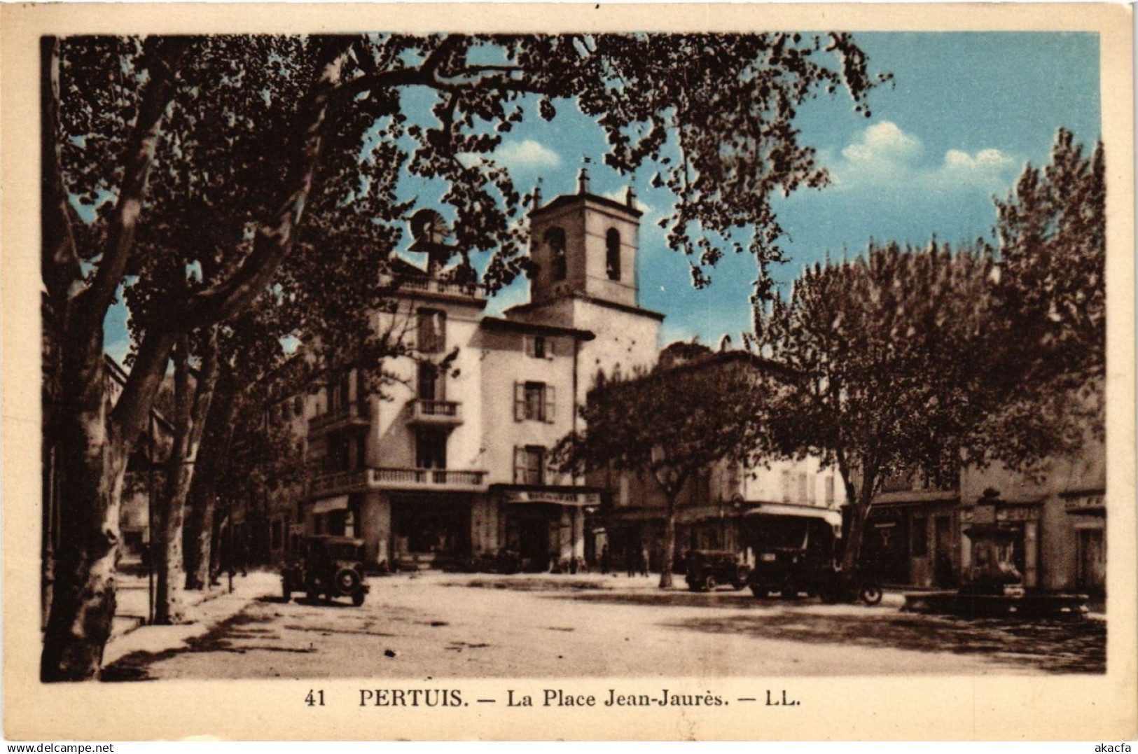 CPA PERTUIS - La Place Jean-Jaures (293498)