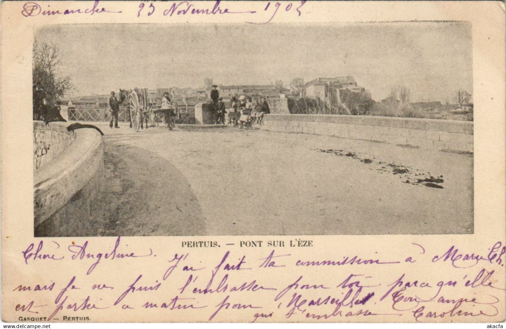 CPA PERTUIS Pont sur l'Eze (1086249)