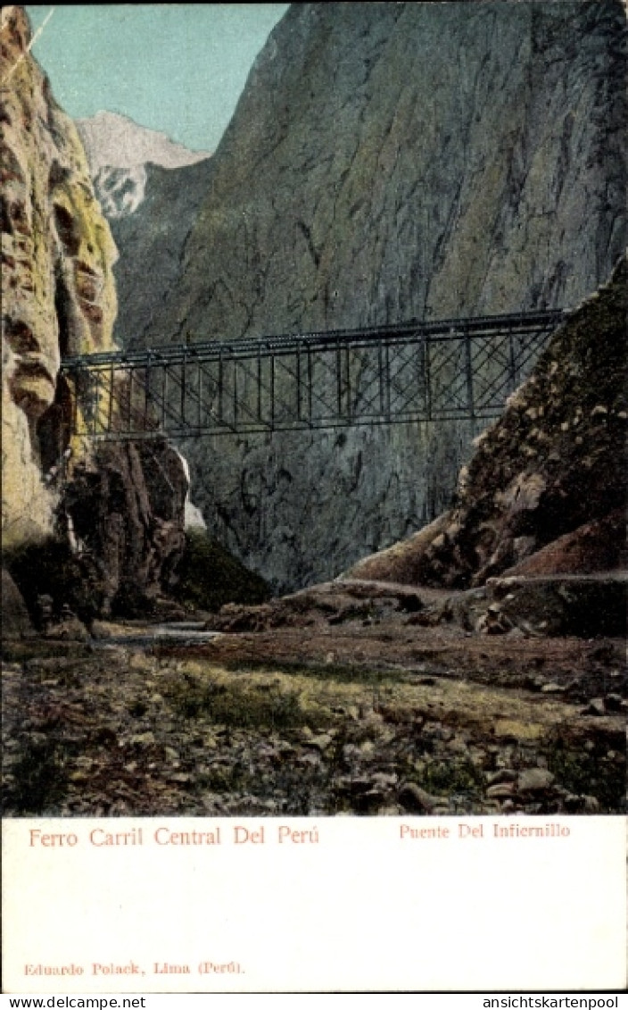 CPA Perú, Ferro Carril Central Del Perú, Puente Del Infiernillo