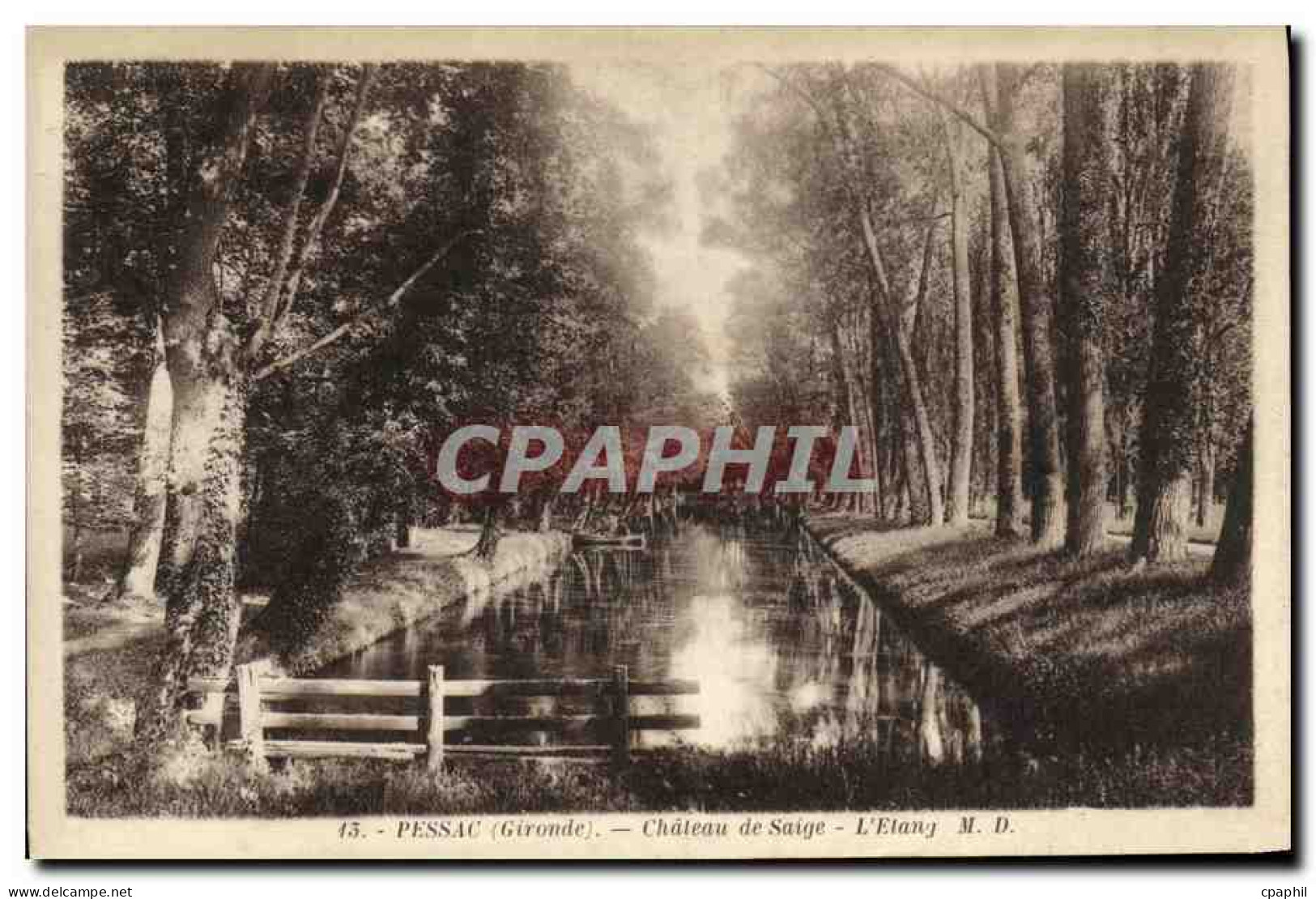CPA Pessac Chateau de Saige L Etang