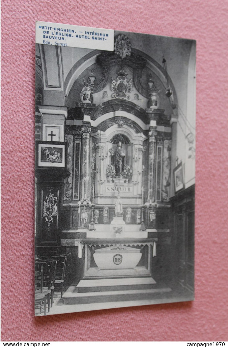 CPA - PETIT ENGHIEN ( LETTELINGEN EDINGEN ) - INTERIEUR DE L'EGLISE - AUTEL SAINT SAUVEUR - 1909