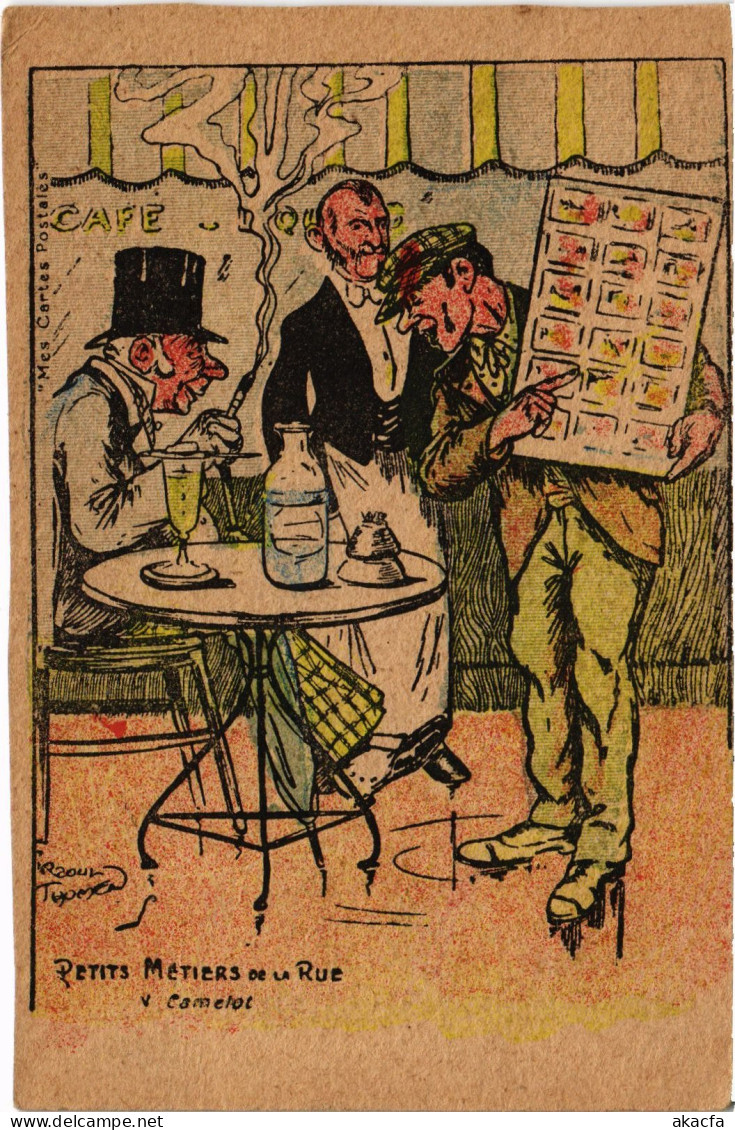 CPA Petits métiers PARIS Camelot Attist signed (1392970)