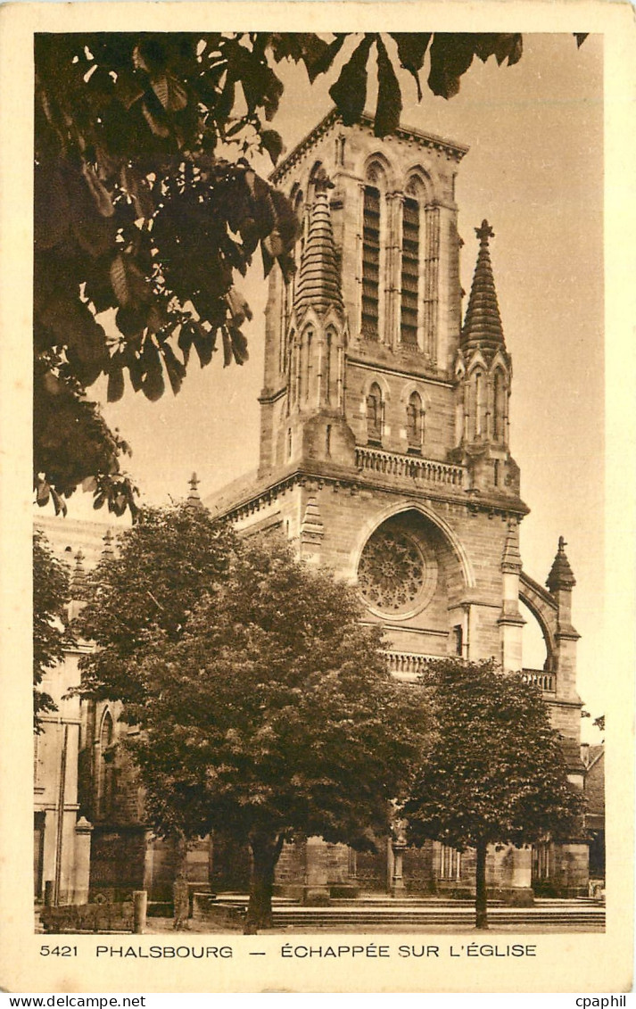 CPA Phalsbourg Echappee sur l'Eglise