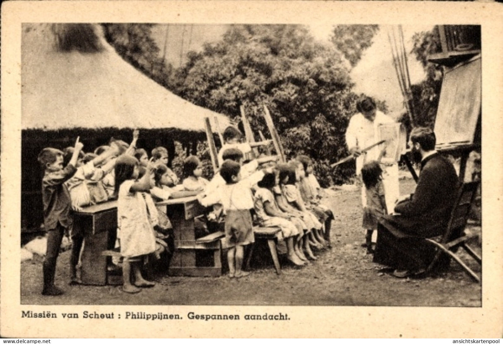 CPA Philippinen, Missions de Scheut, Kinder in der Missionsschule