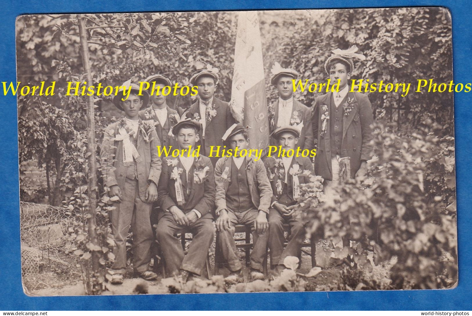 CPA photo - SAINTE JALLE ( Drôme ) - Beau portrait des conscrits de 1918 - Enfant du village - Arpavon Le Poët Sigillat