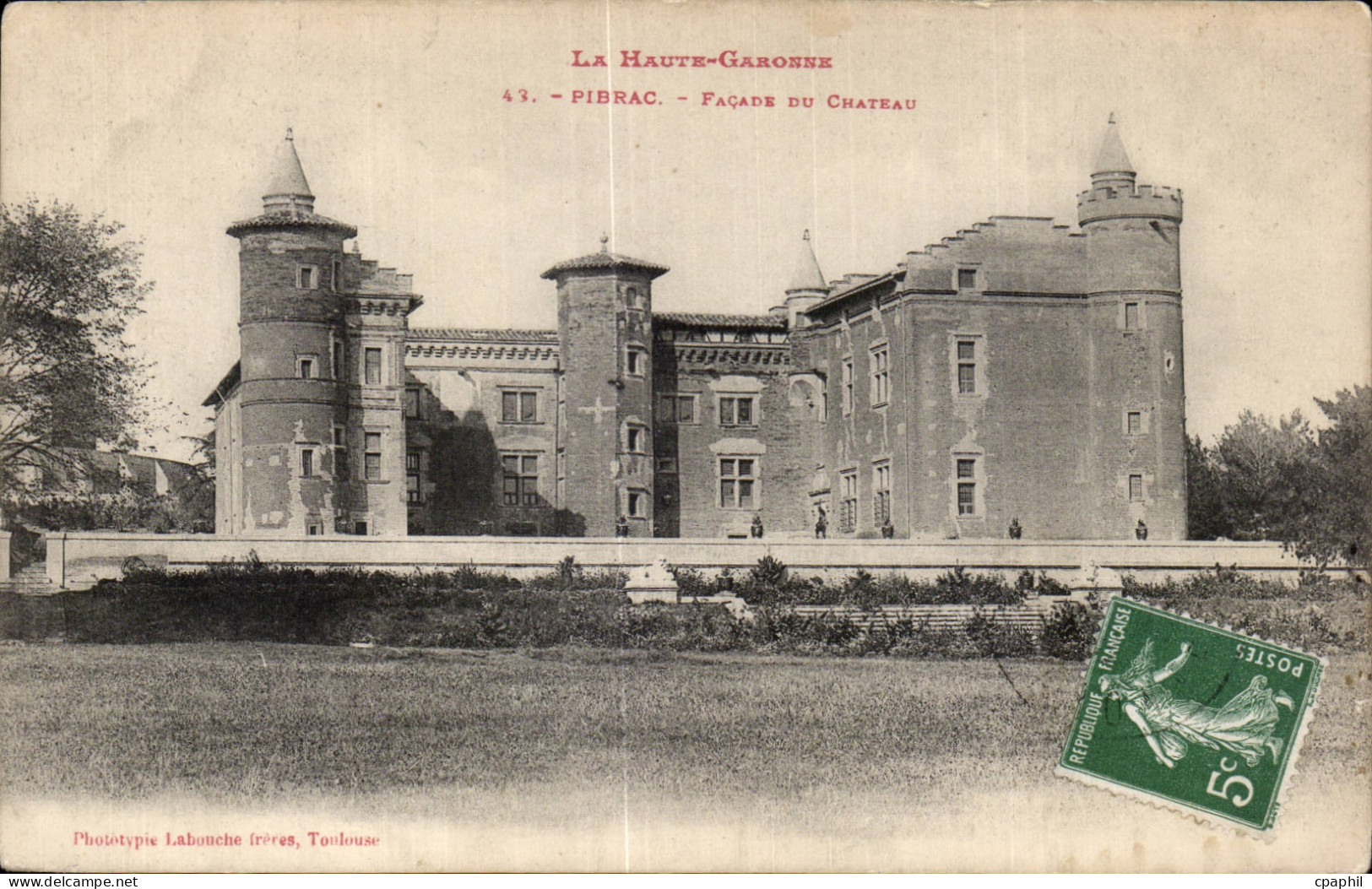CPA Pibrac Facade du chateau