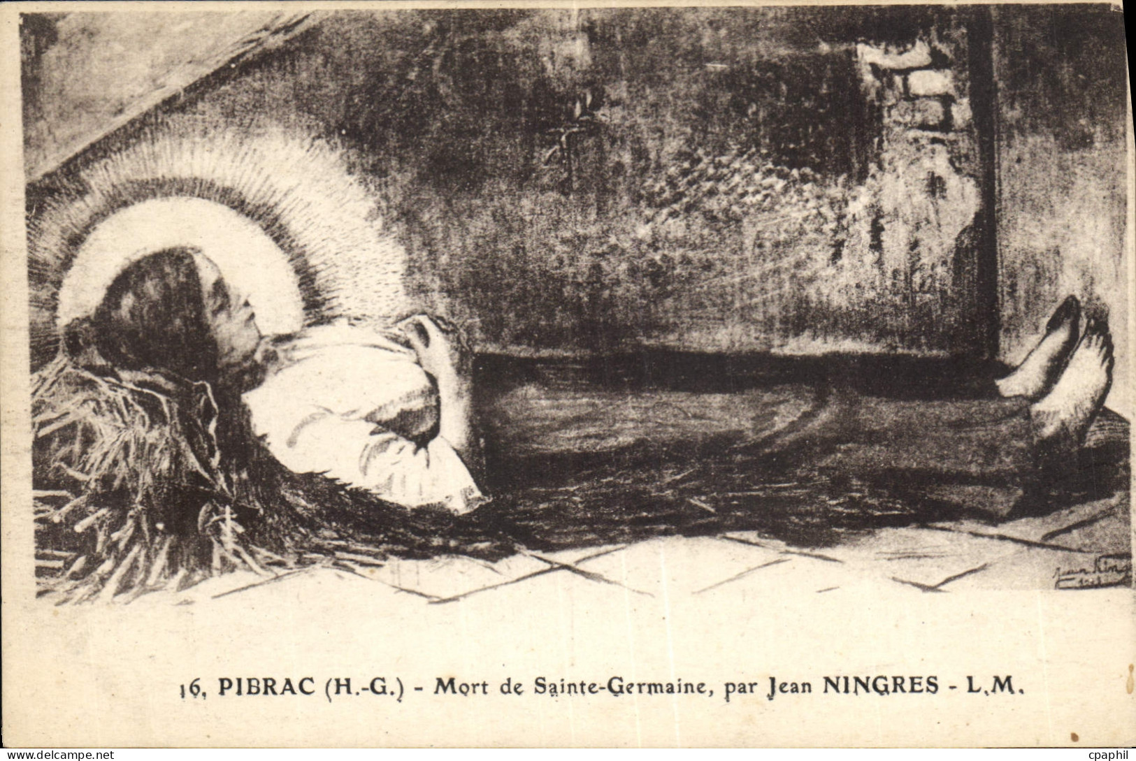 CPA Pibrac Mort de Sainte Germaine par Jean Ningres