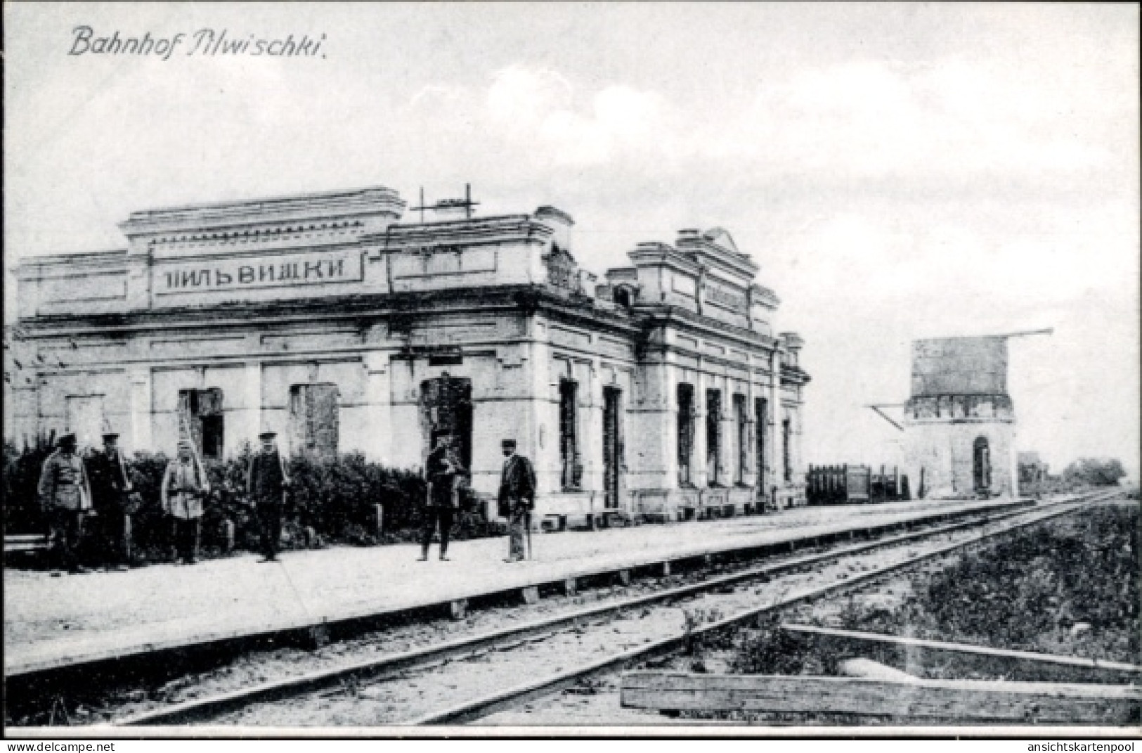 CPA Pilwischki Litauen, Bahnhof