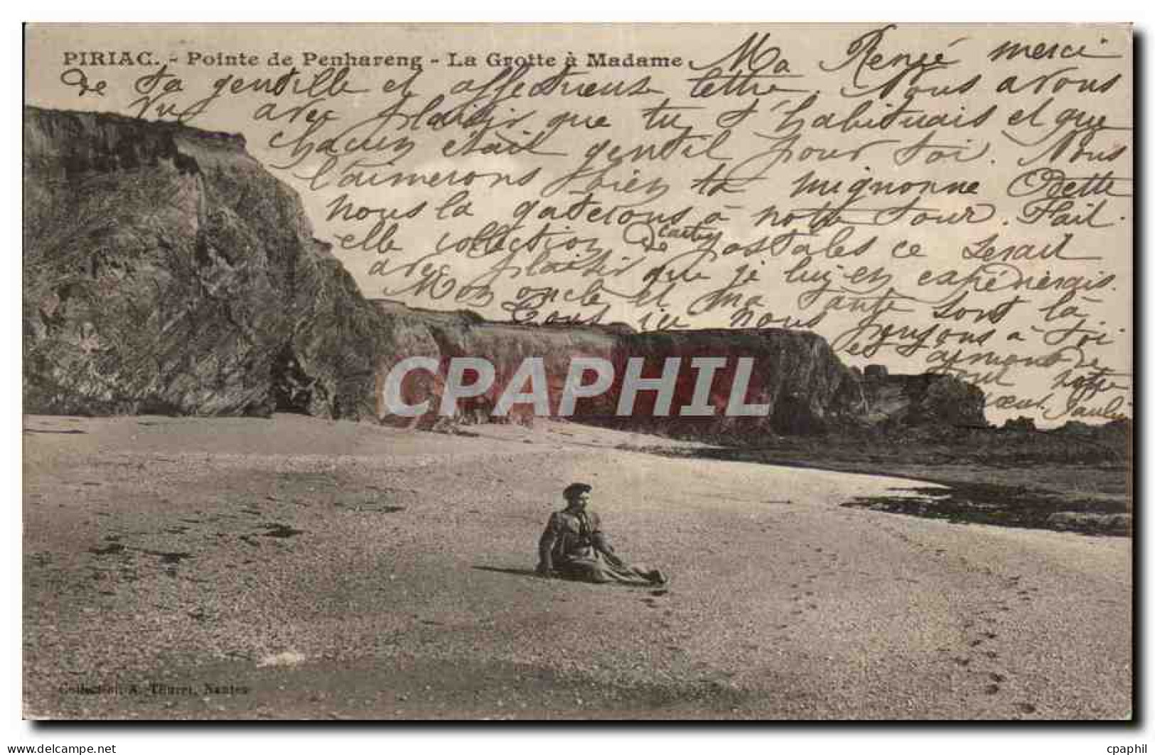 CPA Piriac sur mer Pointe de Penhareng La grotte a Madame