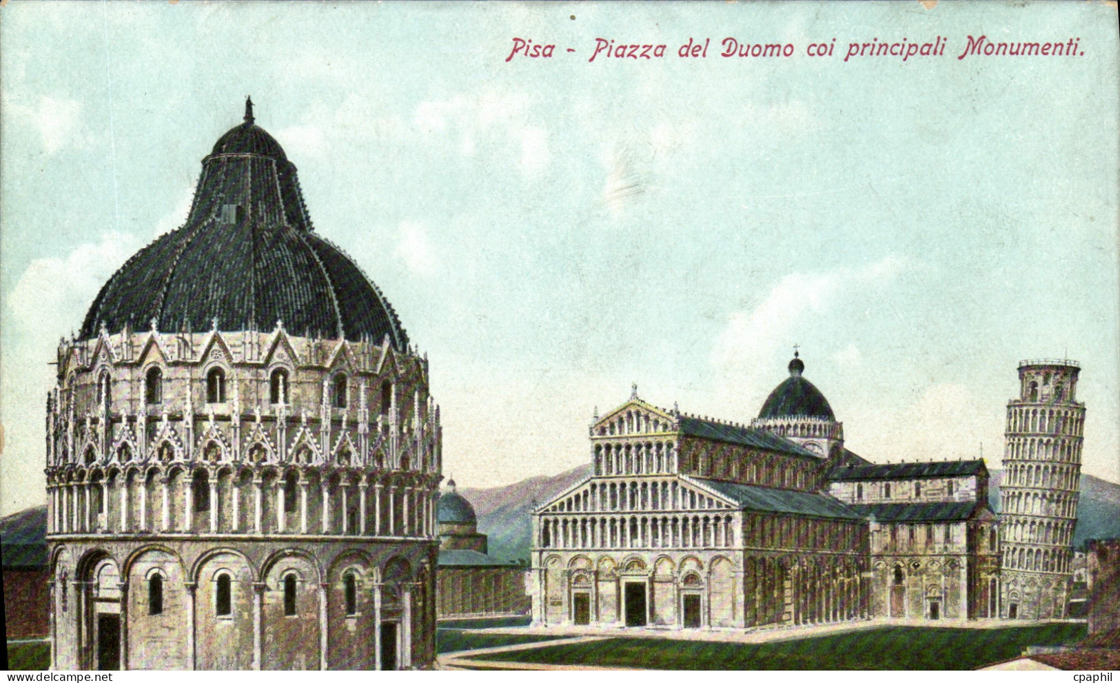 CPA Pisa del Duomo coi principali Monumenti