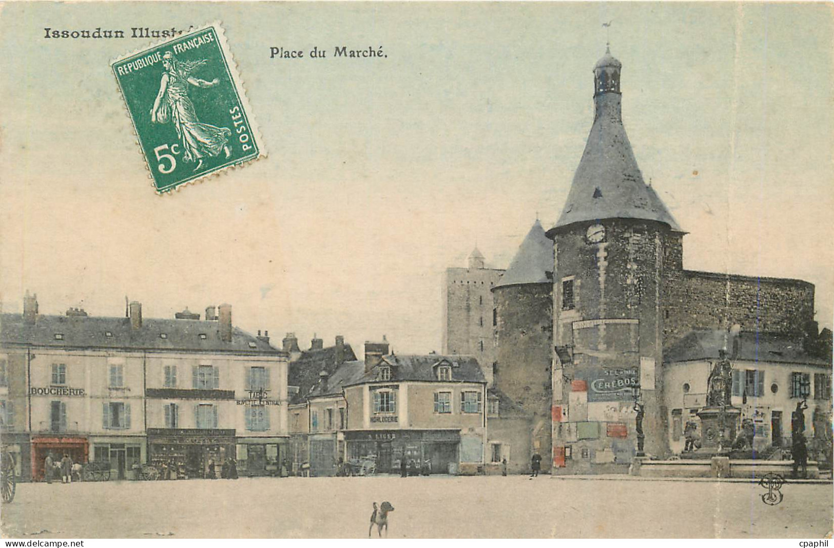 CPA Place du marche Issoudun