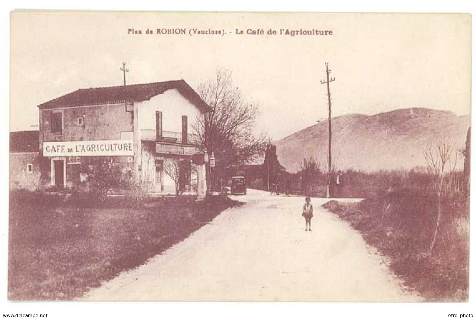 Cpa Plan de  Robion - Le Café de l'Agriculture