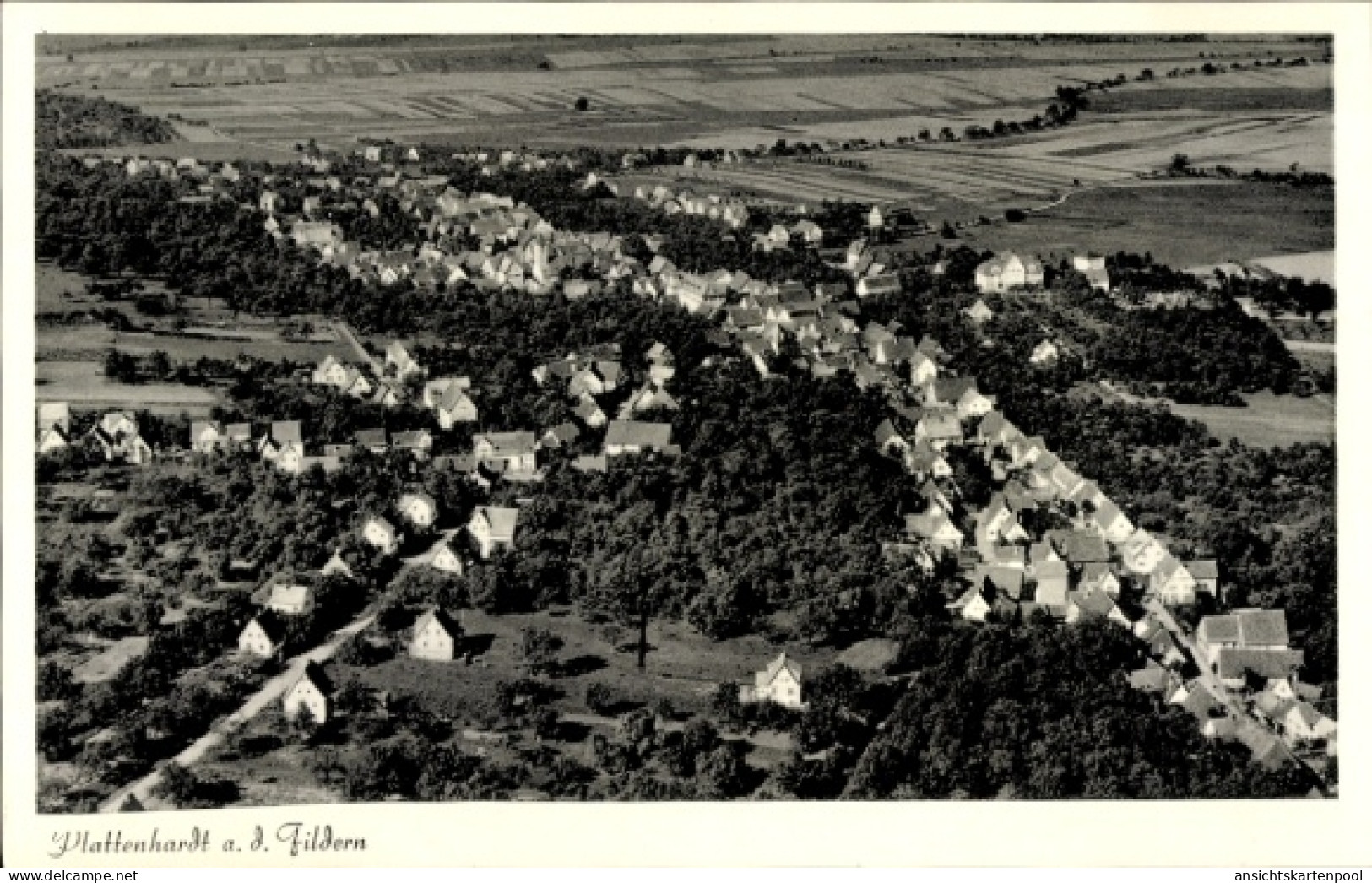 CPA Plattenhardt Filderstadt in Bade Württemberg, Fliegeraufnahme