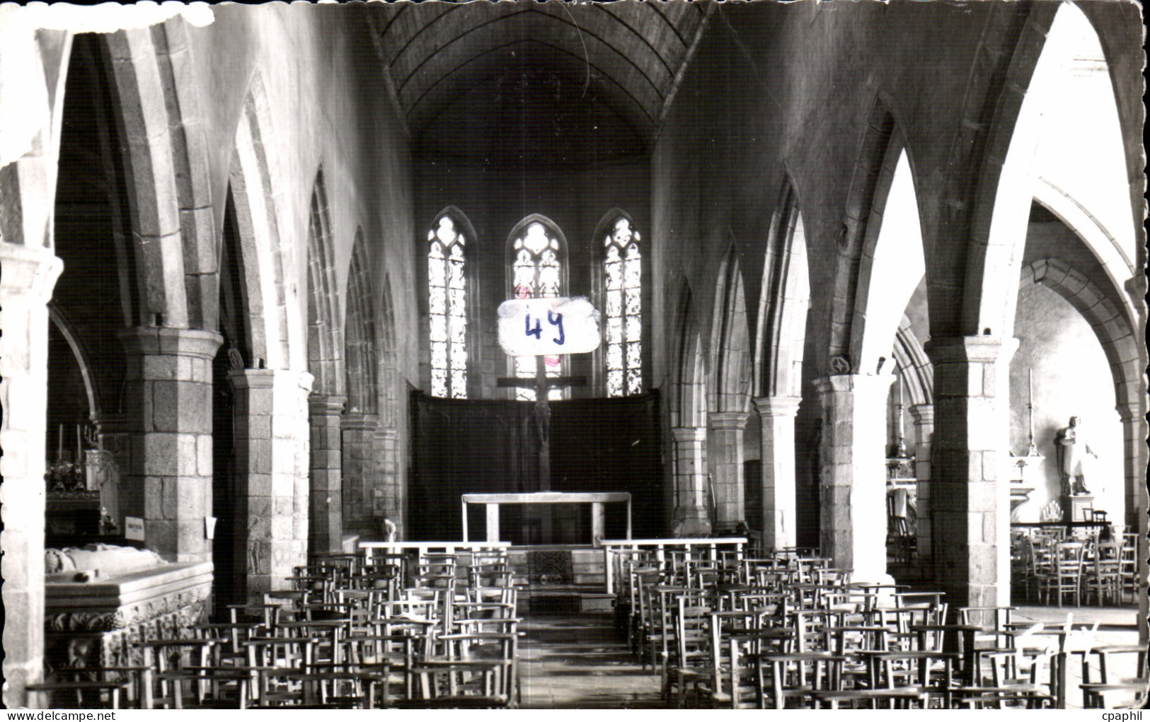 CPA Plestin Les Greves L Eglise Interieur de l eglise