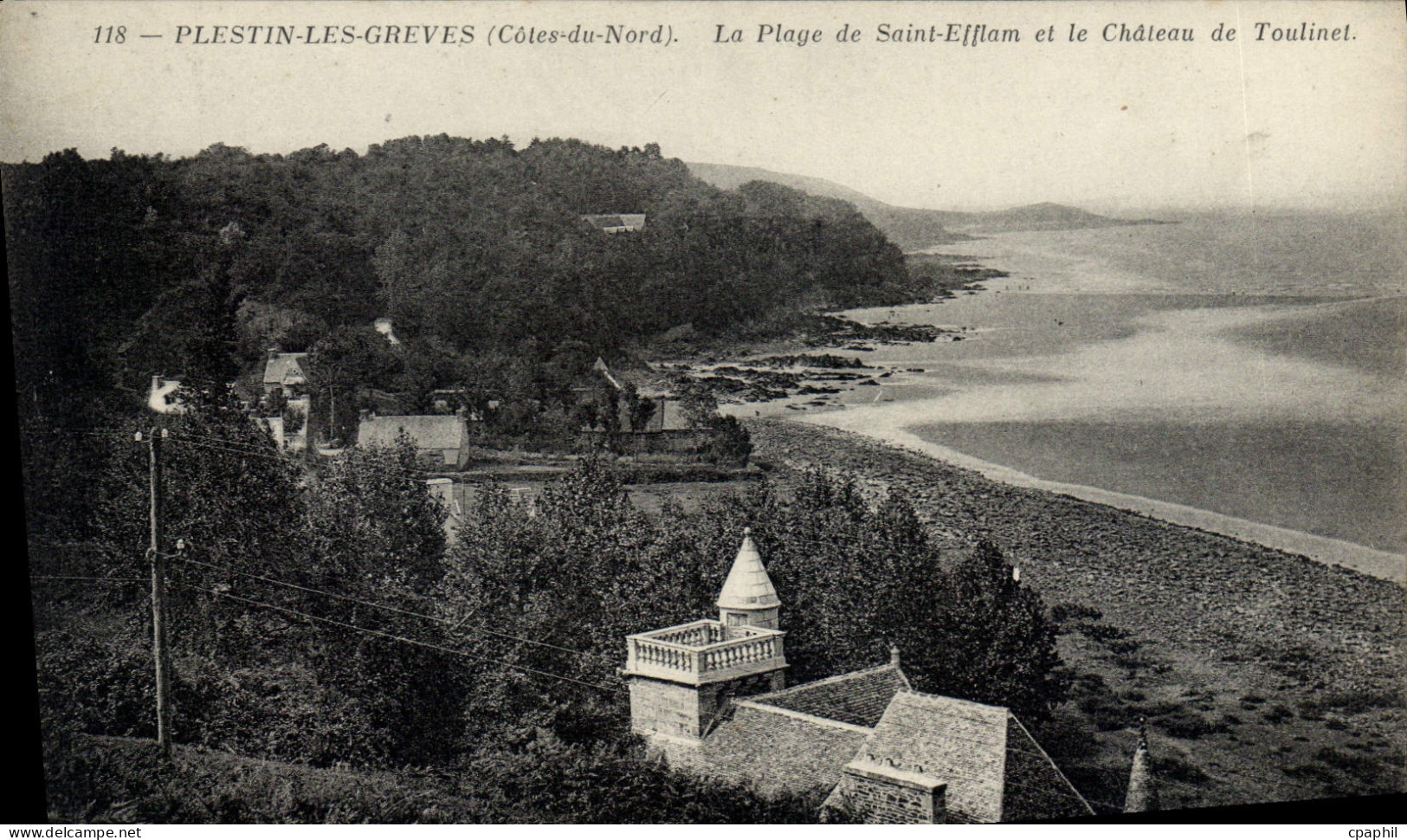 CPA PLESTIN-LES-GREVES plage château de Toulinet
