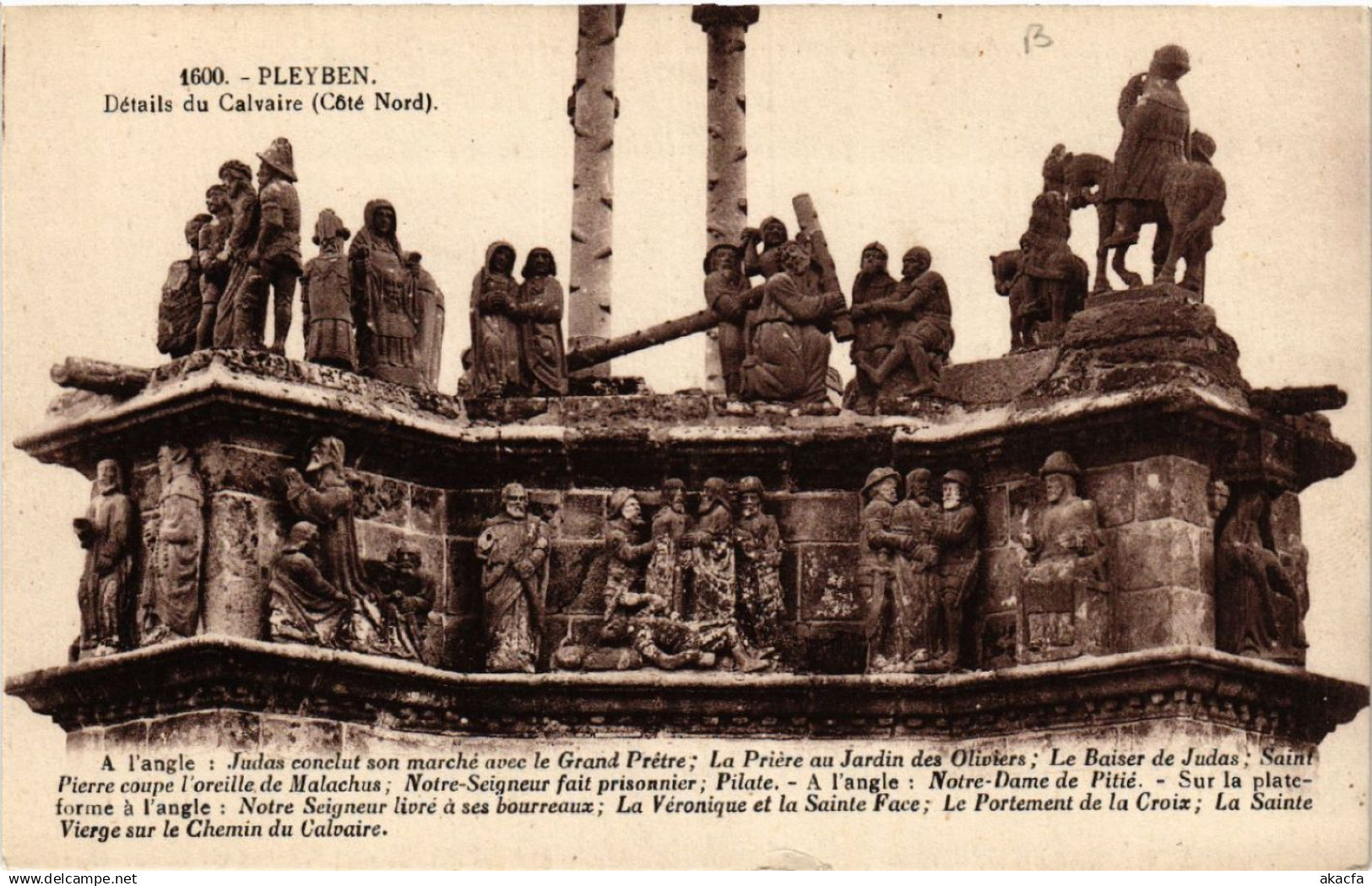 CPA PLEYBEN - Détails du Calvaire (457620)