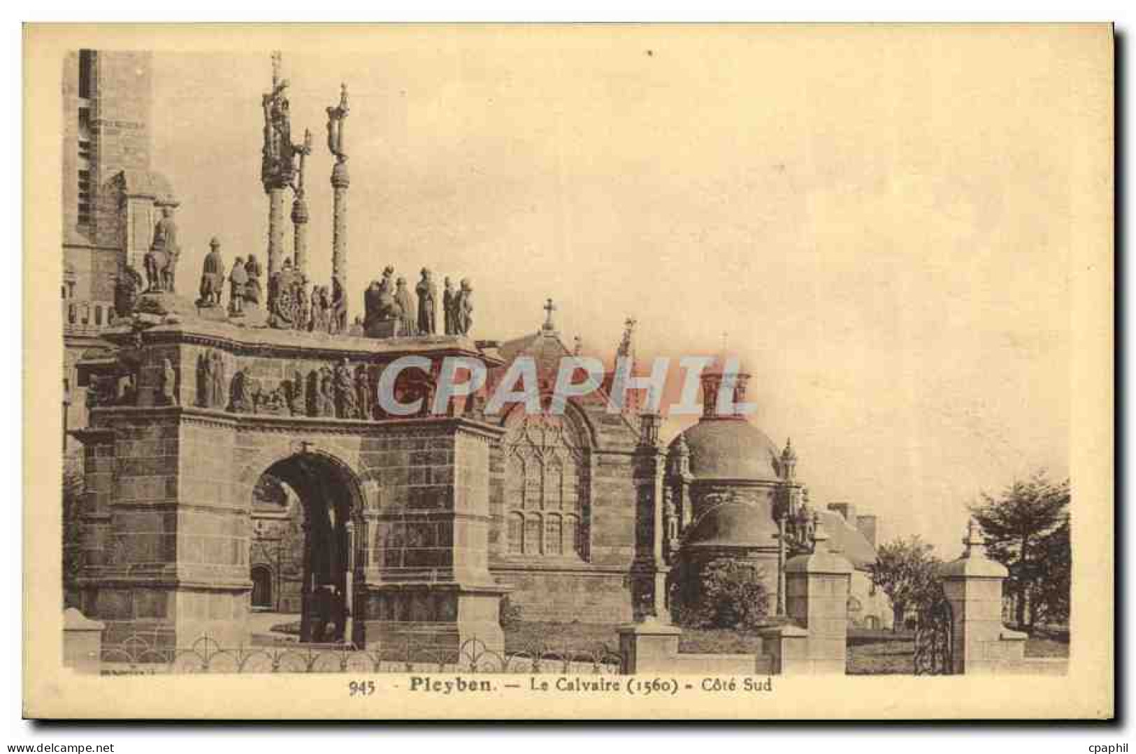 CPA Pleyben Le Calvaire Cote sud